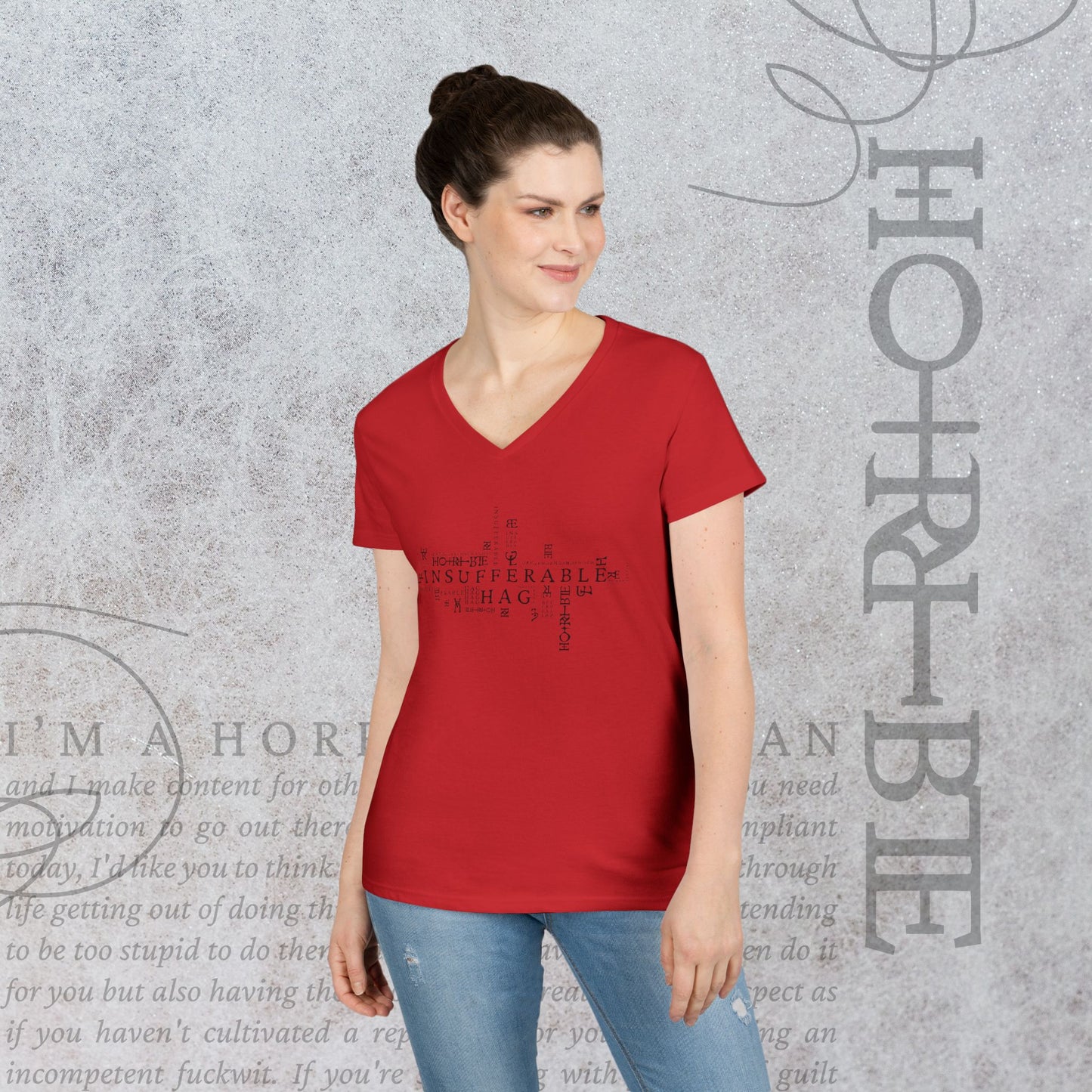 "Insufferable Hag" - V-Neck T-Shirt