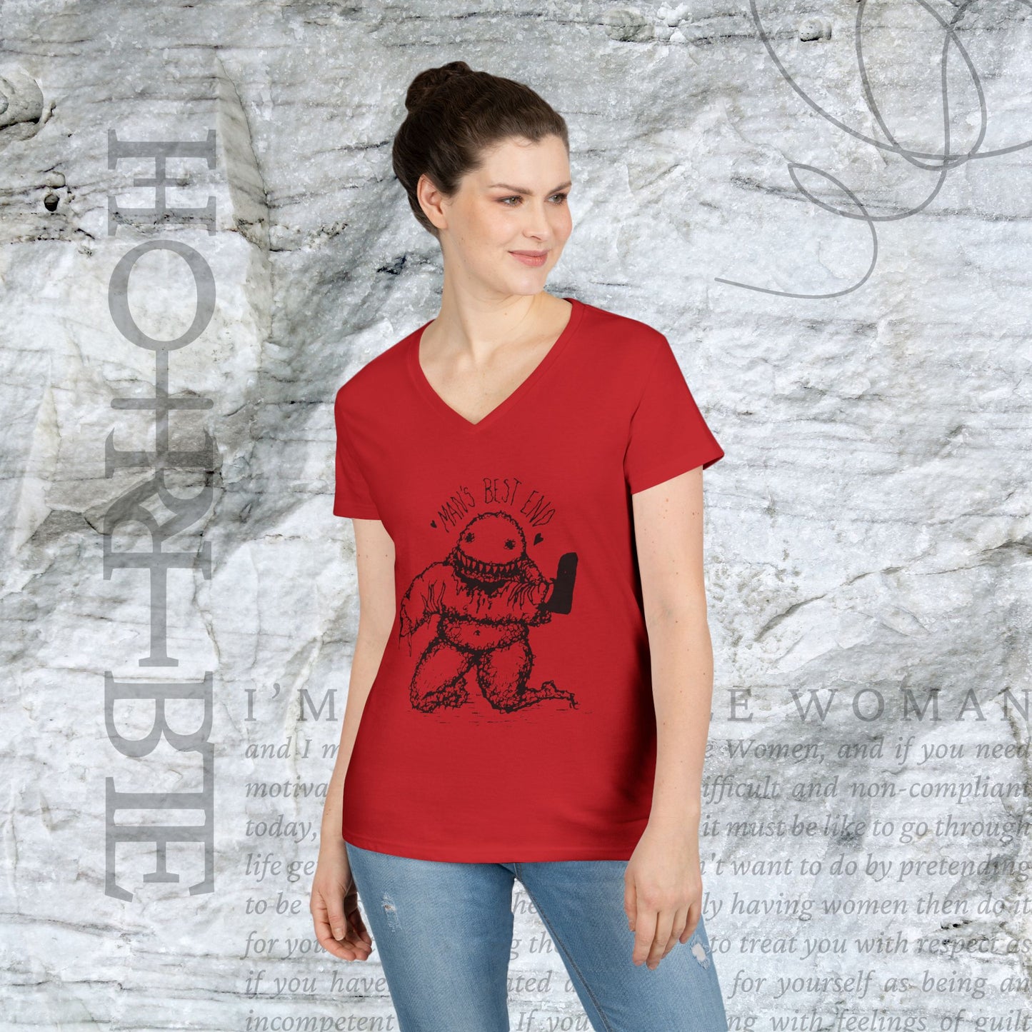 "Man's Best End" - V-Neck T-Shirt