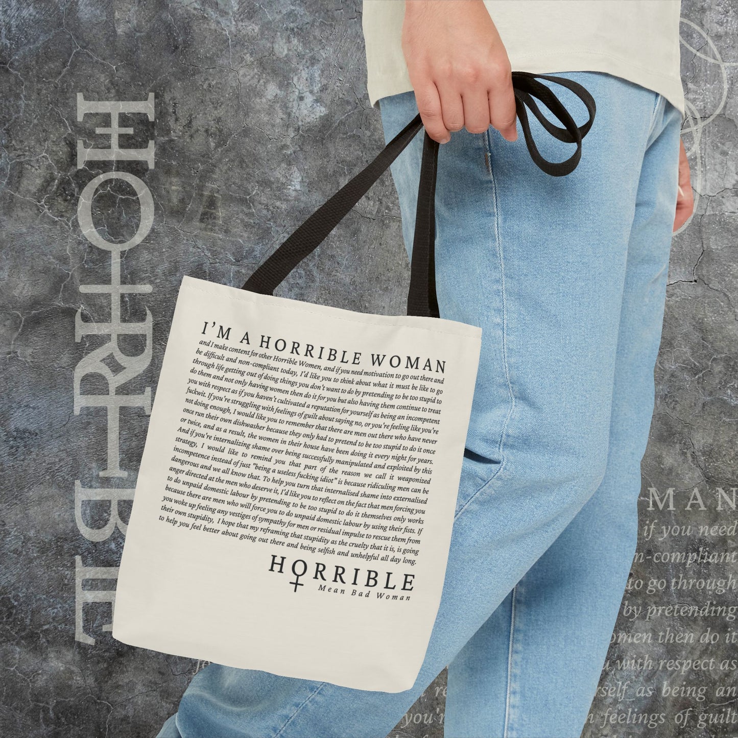 “A Horrible Rant For Horrible Women" - White Tote Bag