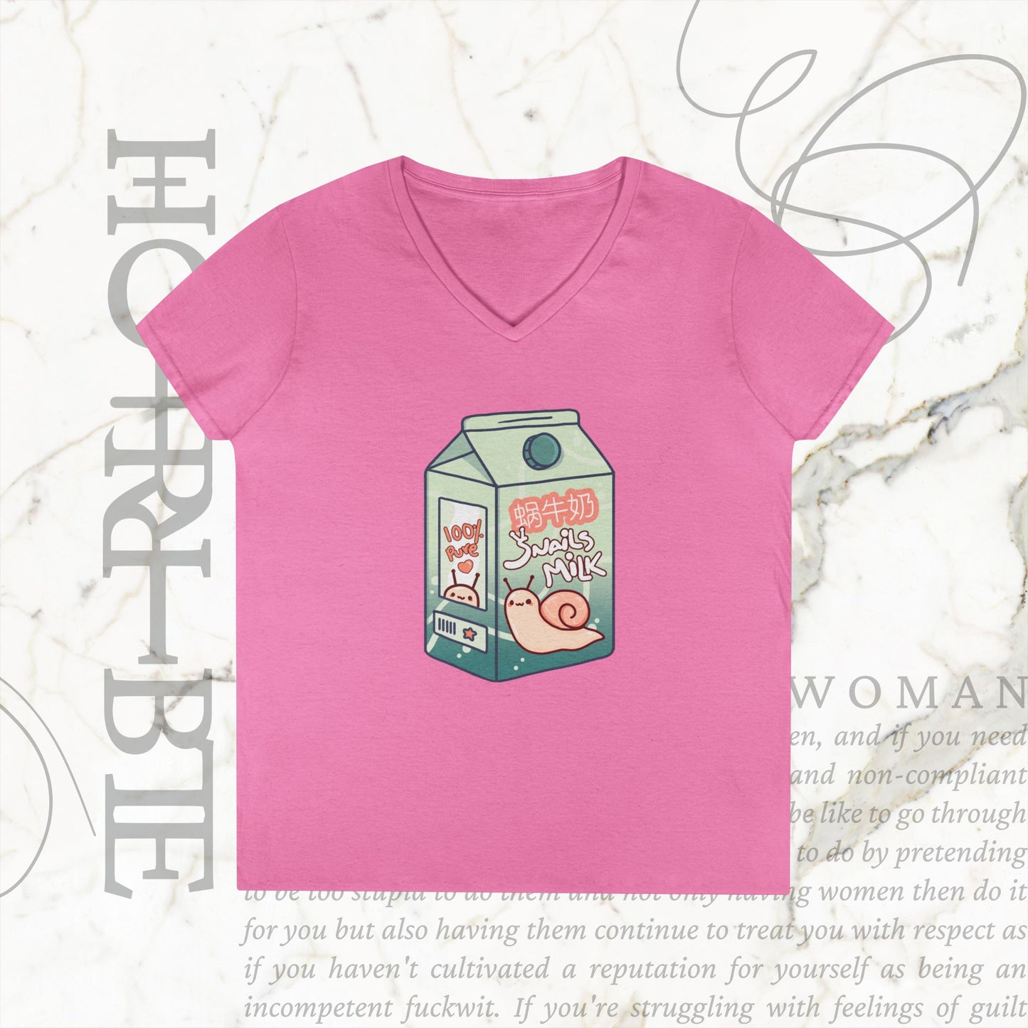 "Snail Milk" - V-Neck T-Shirt