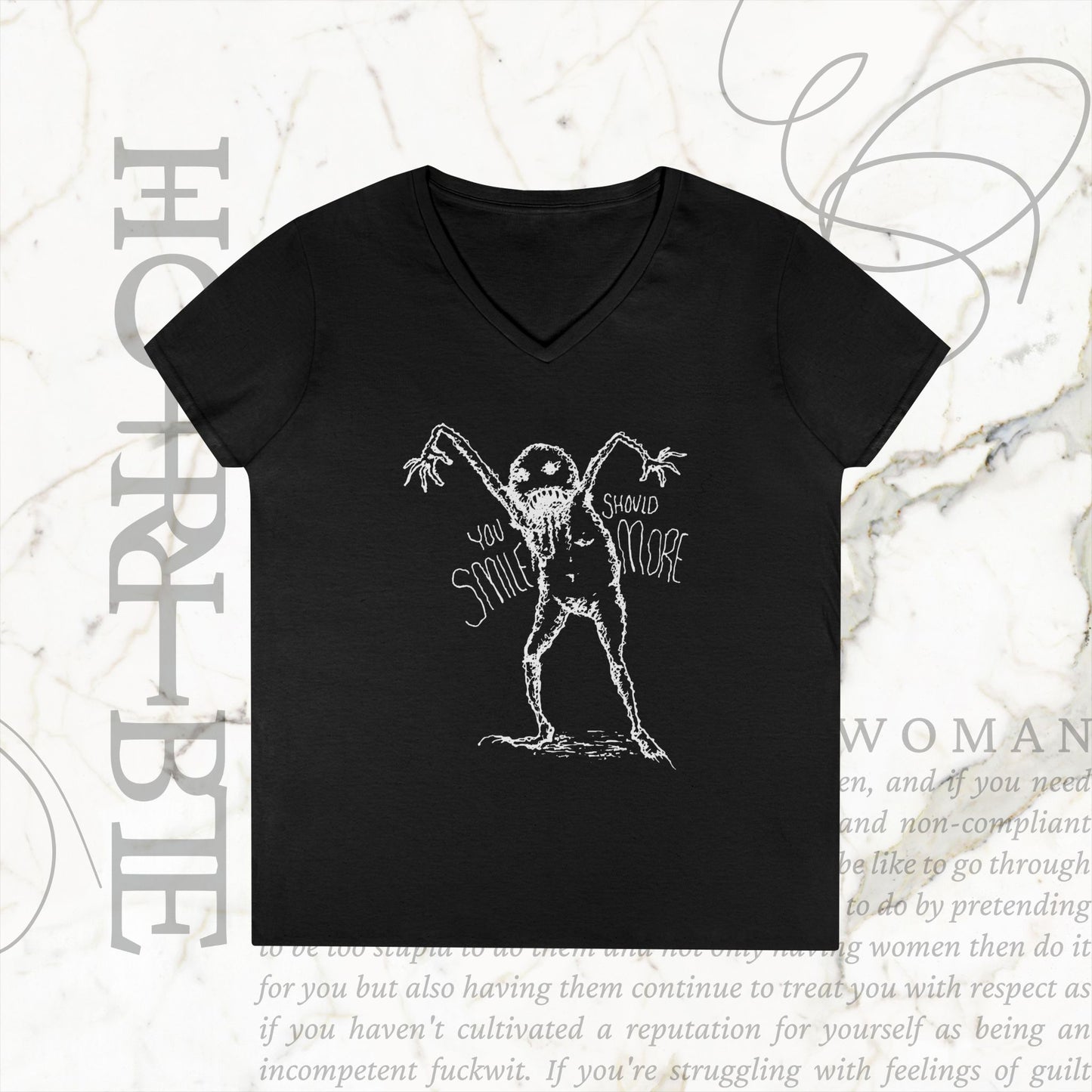 "You Should Smile More" - V-Neck T-Shirt