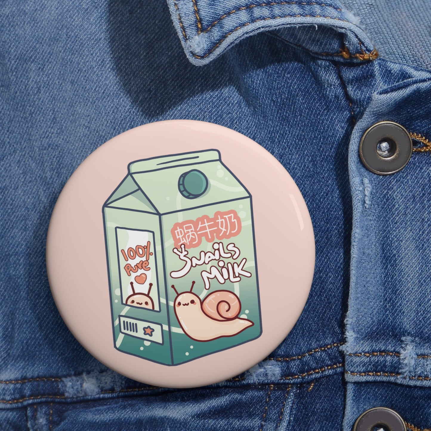 "Snail Milk" - Button Pin