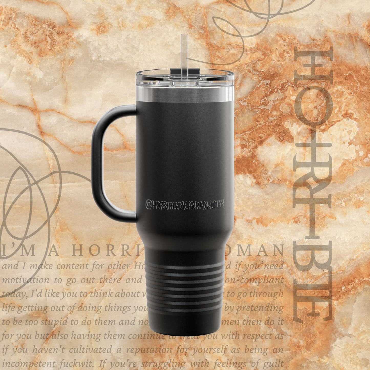 "Cryptically Horrible" - Insulated Travel Mug