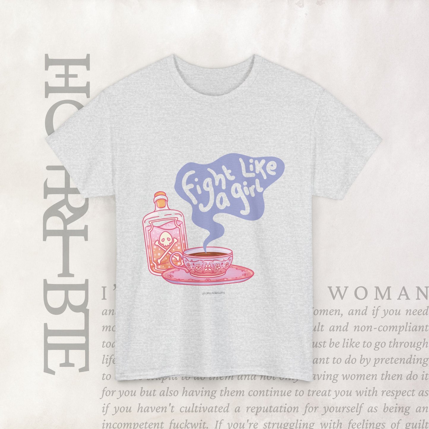 "Fight Like a Girl" - Heavy Cotton Tee