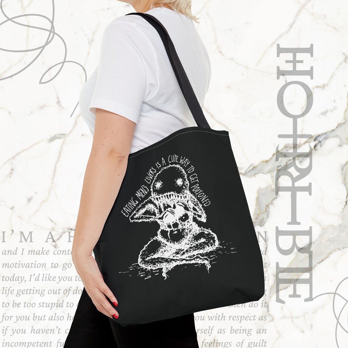 "A Cute Way To Get Poisoned” - Black Tote Bag