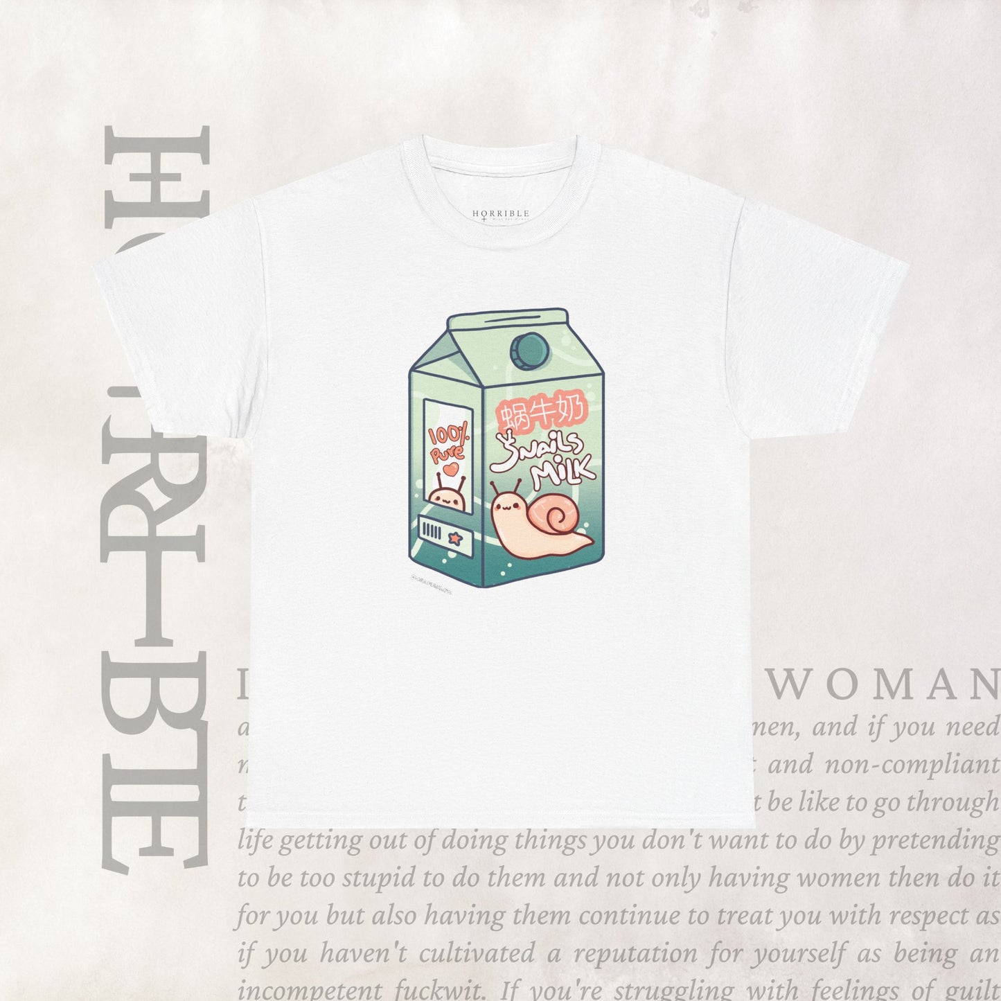 "Snail Milk” - Heavy Cotton Tee