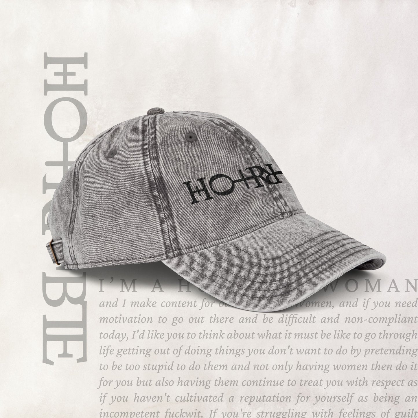 "Cryptically Horrible" - Vintage Embroidered Cap