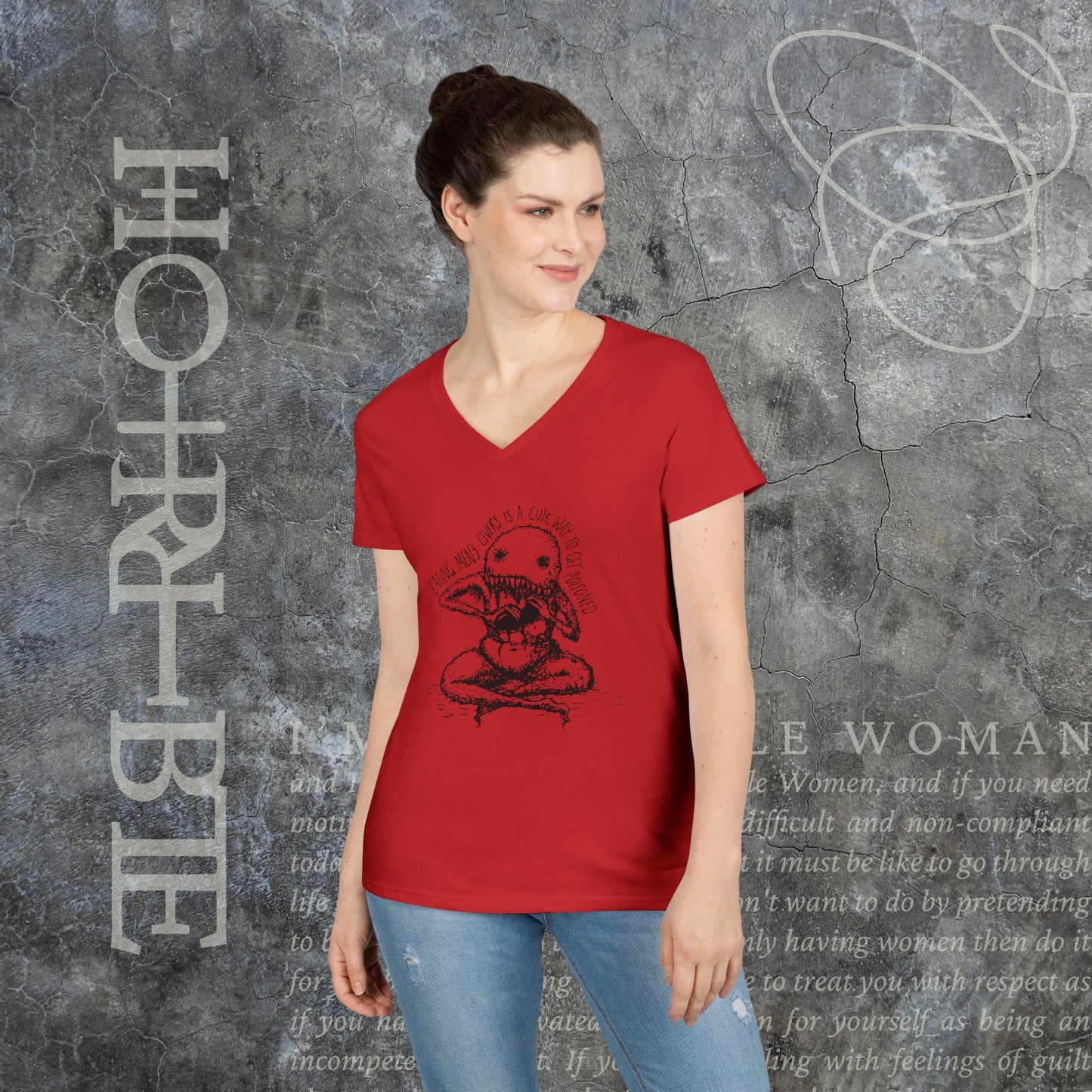 "A Cute Way To Get Poisoned" - V-Neck T-Shirt