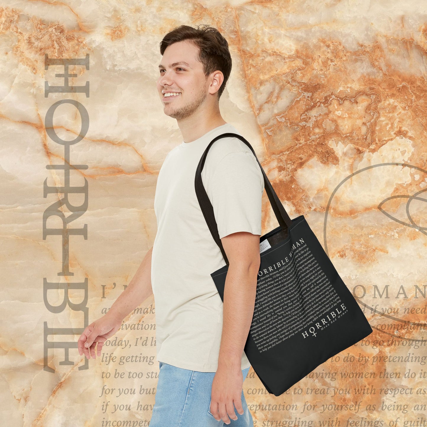 “A Horrible Rant For Horrible Women” -  Black Tote Bag