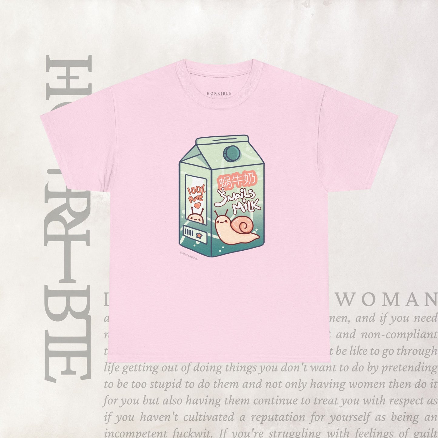 "Snail Milk” - Heavy Cotton Tee