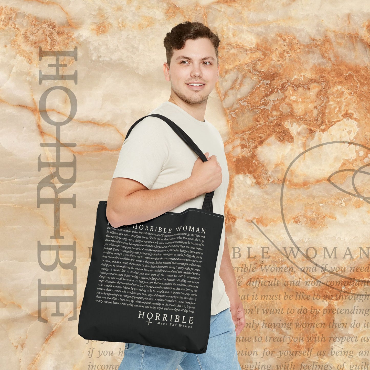 “A Horrible Rant For Horrible Women” -  Black Tote Bag