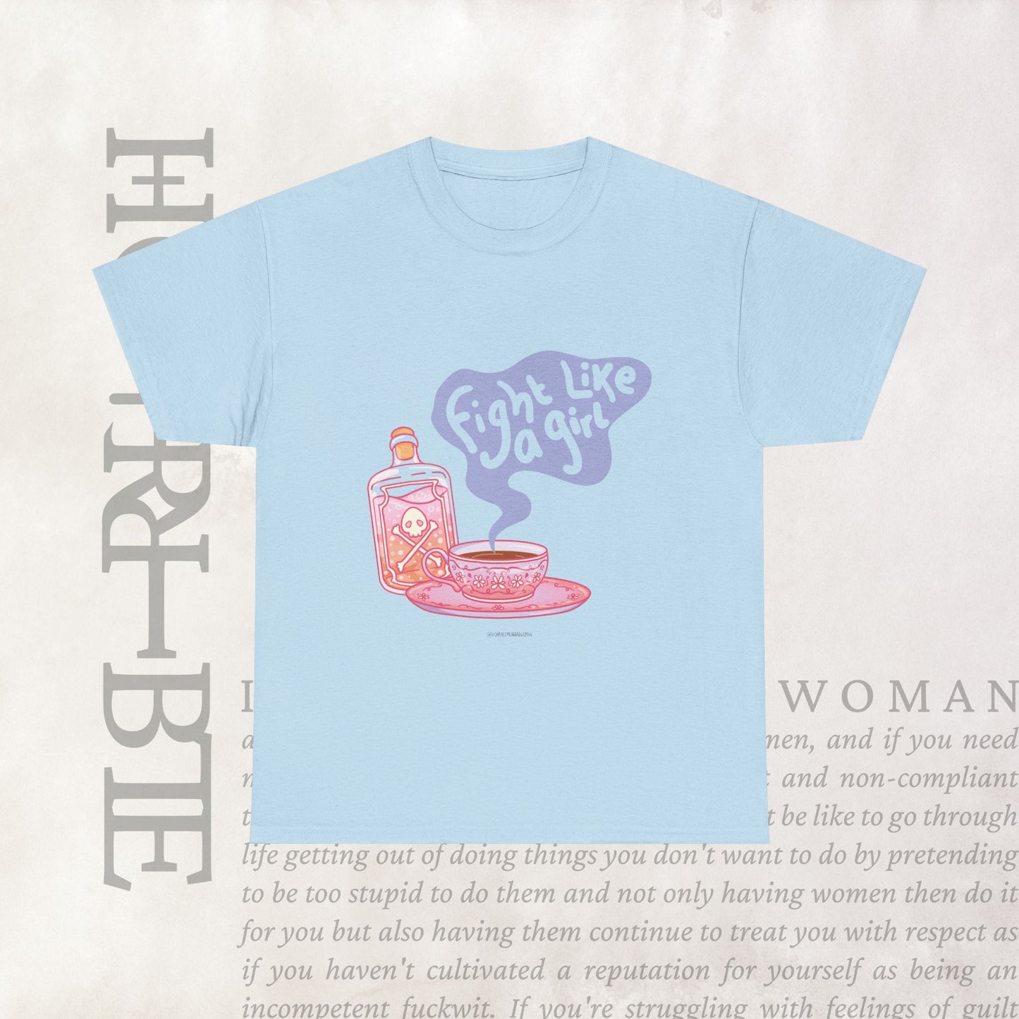 "Fight Like a Girl" - Heavy Cotton Tee