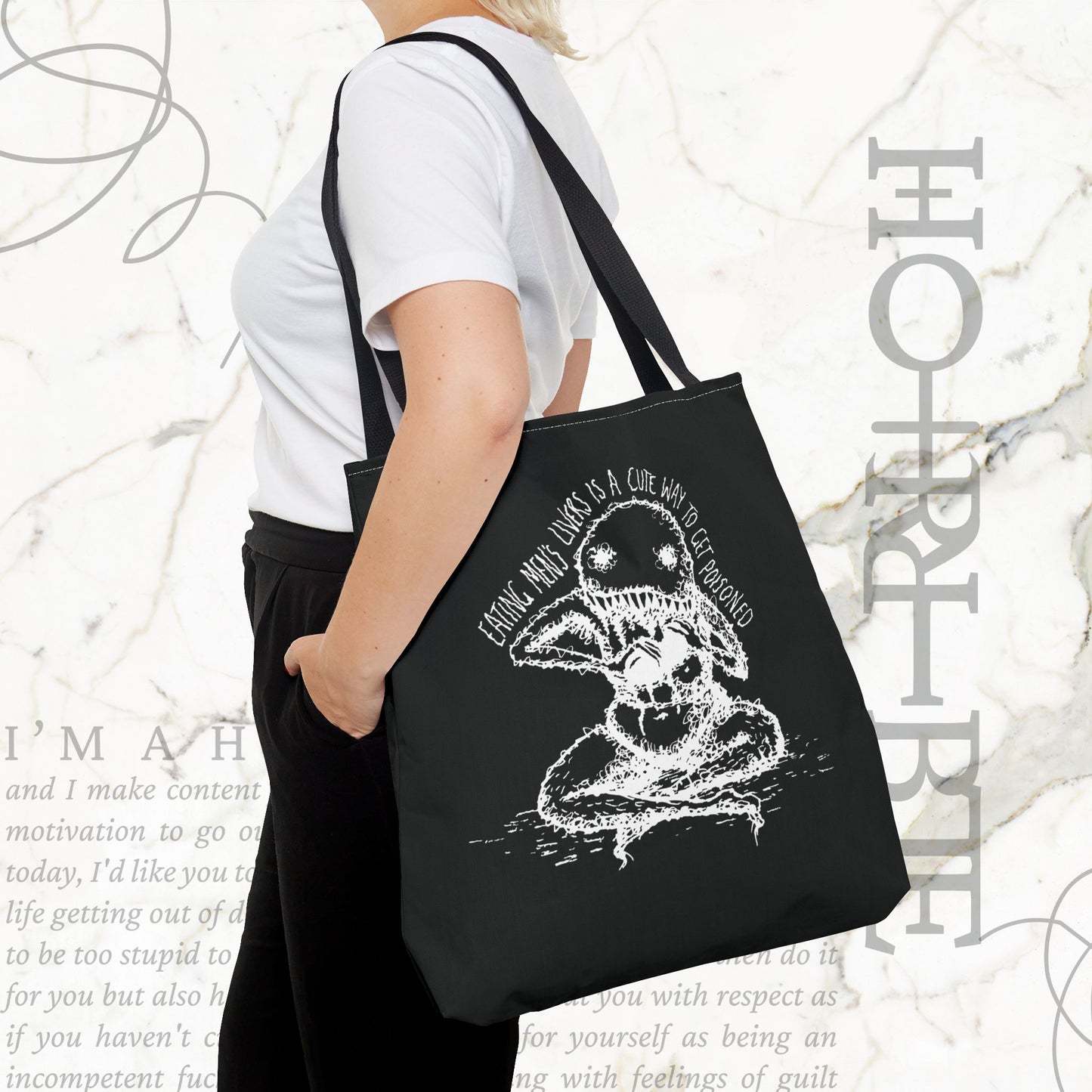 "A Cute Way To Get Poisoned” - Black Tote Bag