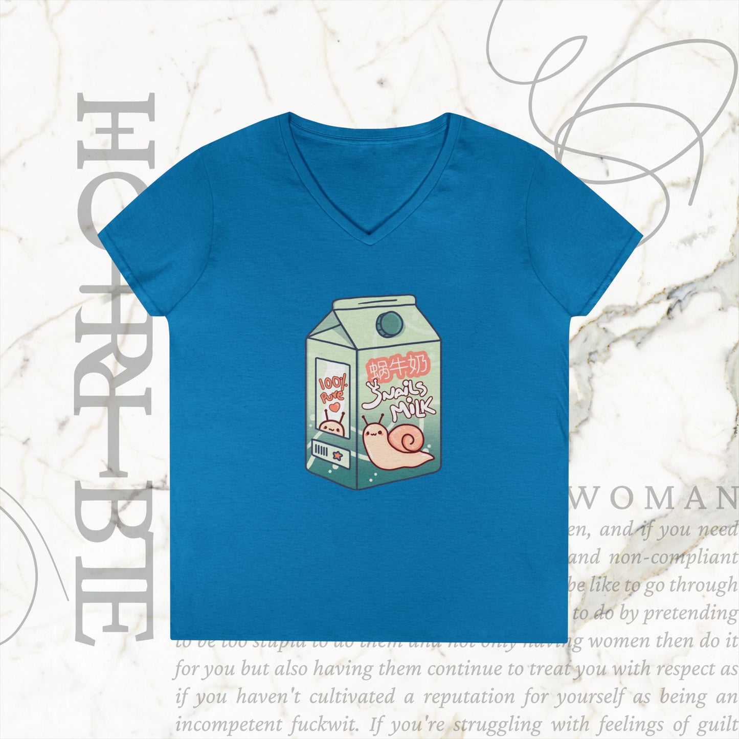 "Snail Milk" - V-Neck T-Shirt