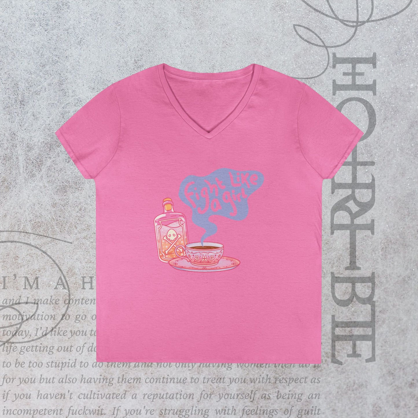 "Fight Like a Girl" - V-Neck T-Shirt