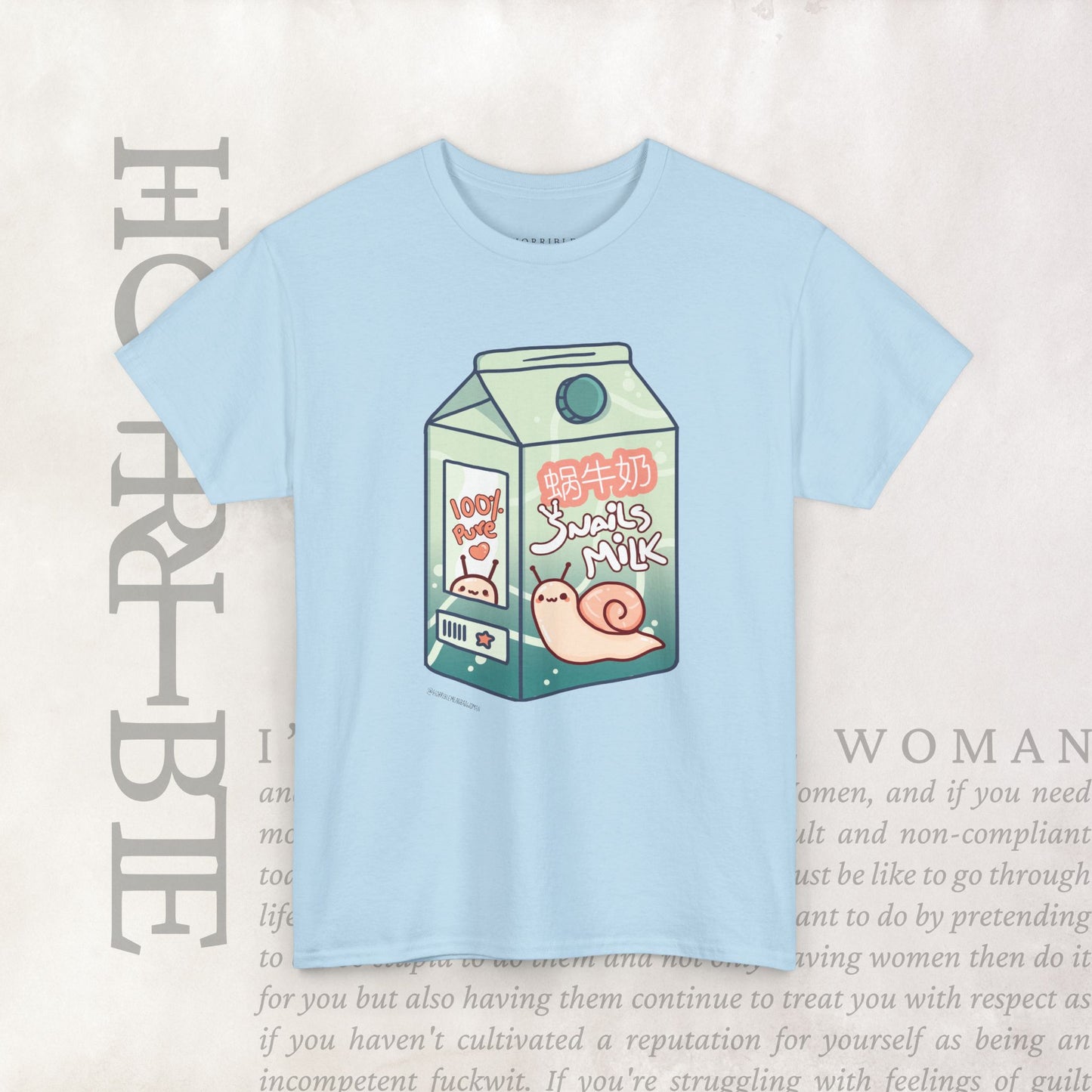 "Snail Milk” - Heavy Cotton Tee
