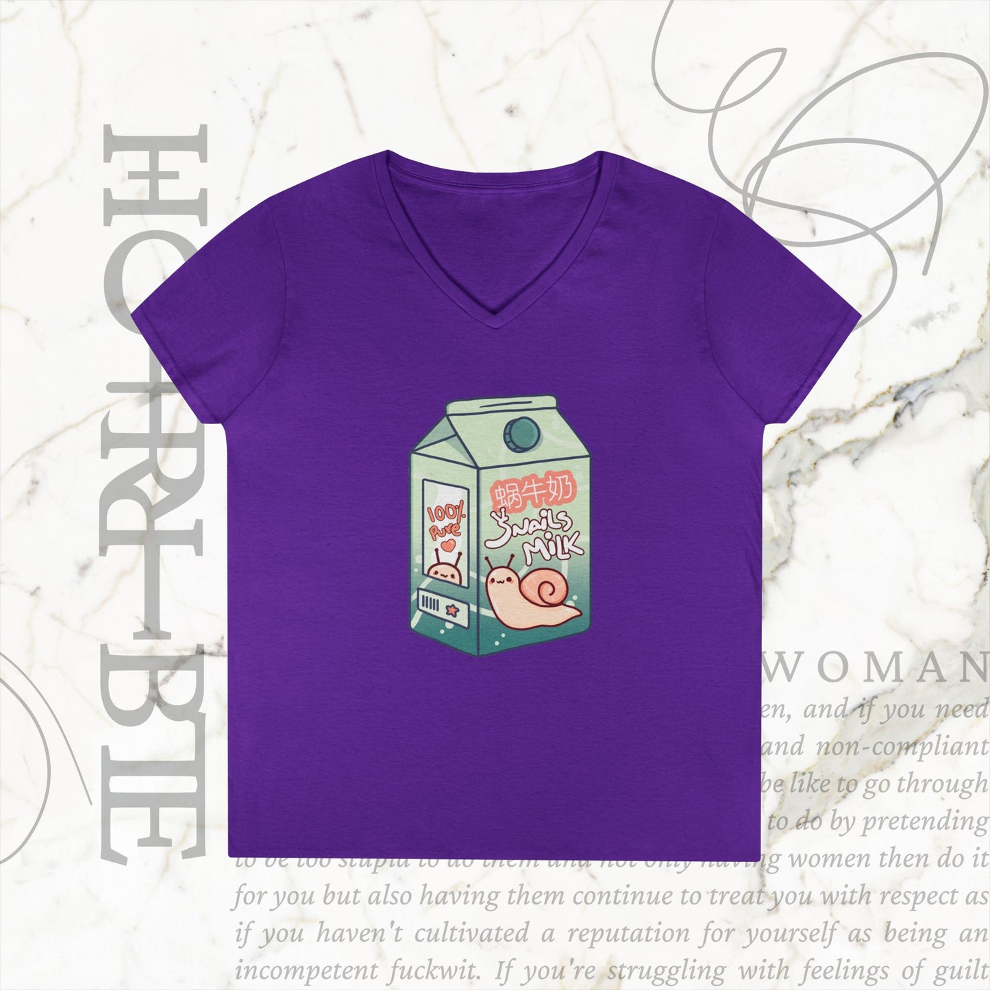 "Snail Milk" - V-Neck T-Shirt