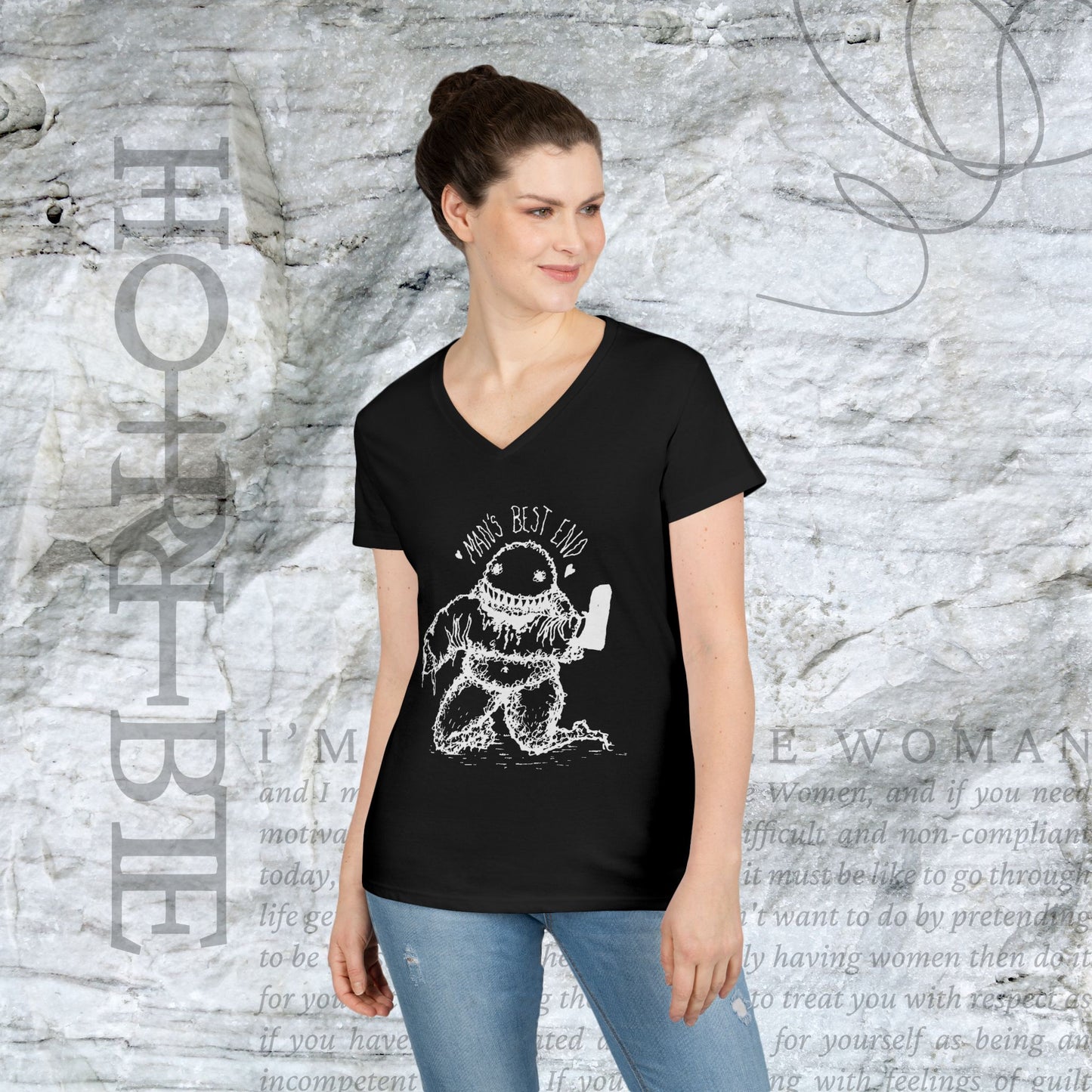 "Man's Best End" - V-Neck T-Shirt