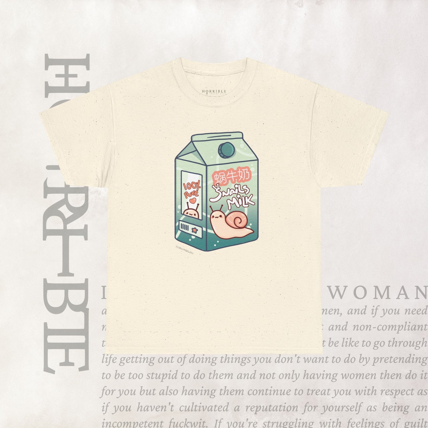 "Snail Milk” - Heavy Cotton Tee