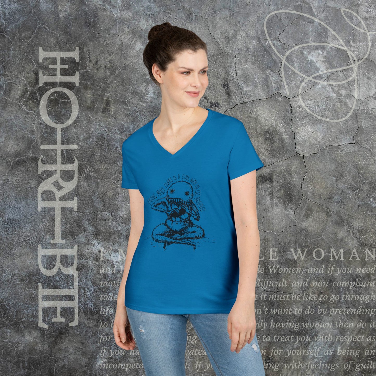 "A Cute Way To Get Poisoned" - V-Neck T-Shirt