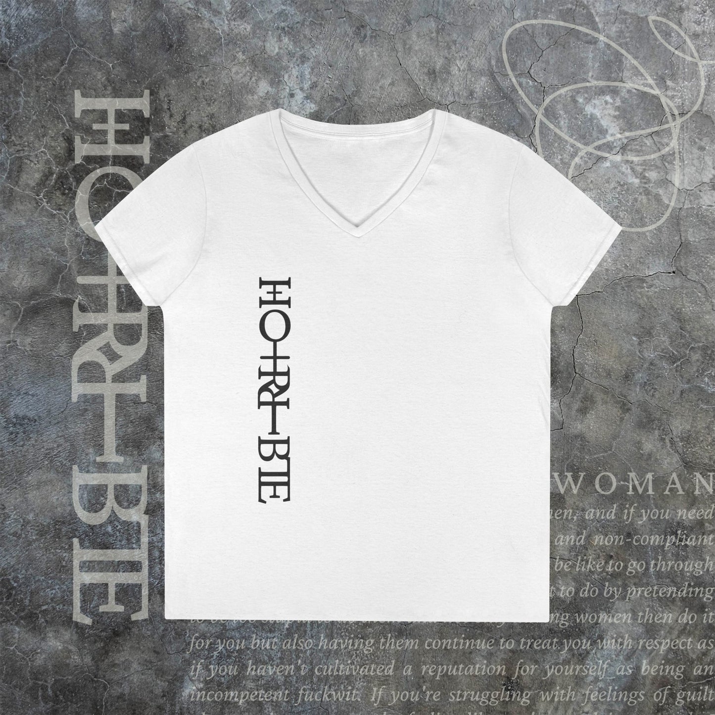 "Cryptically Horrible" - V-Neck T-Shirt