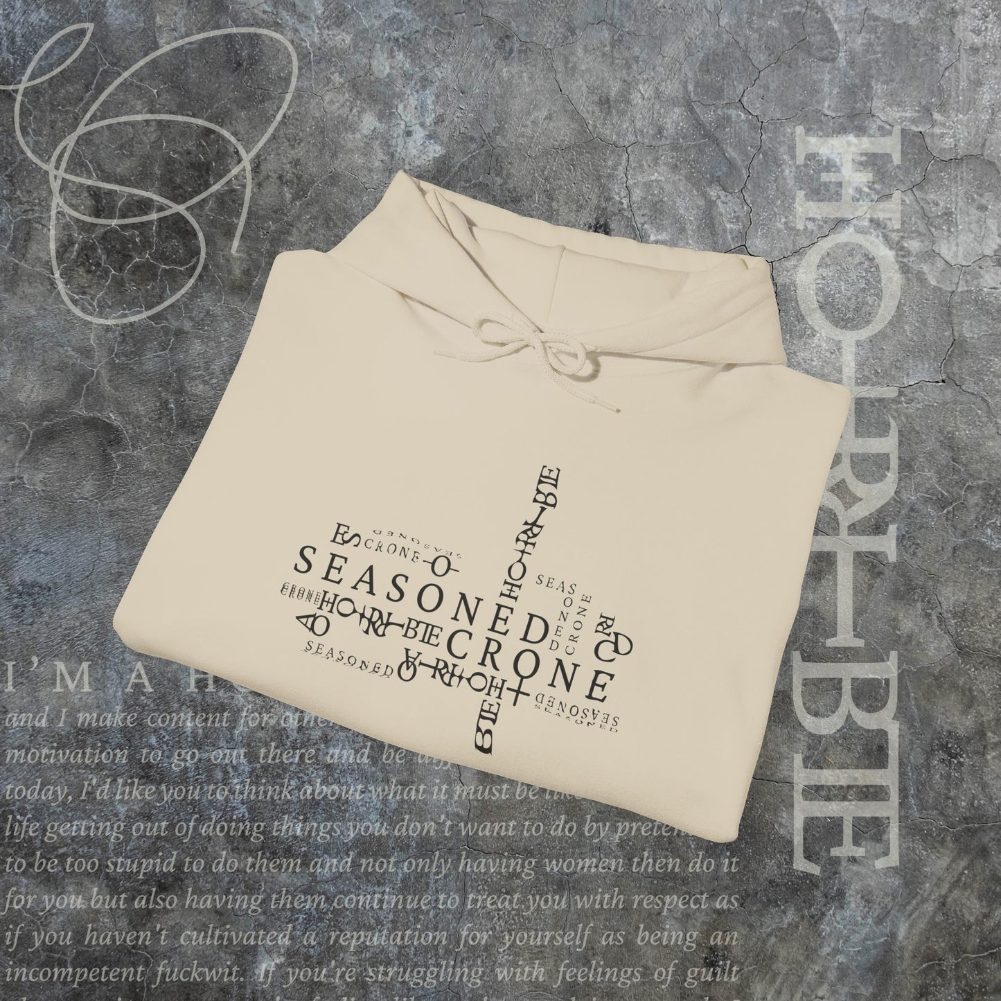 “Seasoned Crone" - Cozy Hoodie