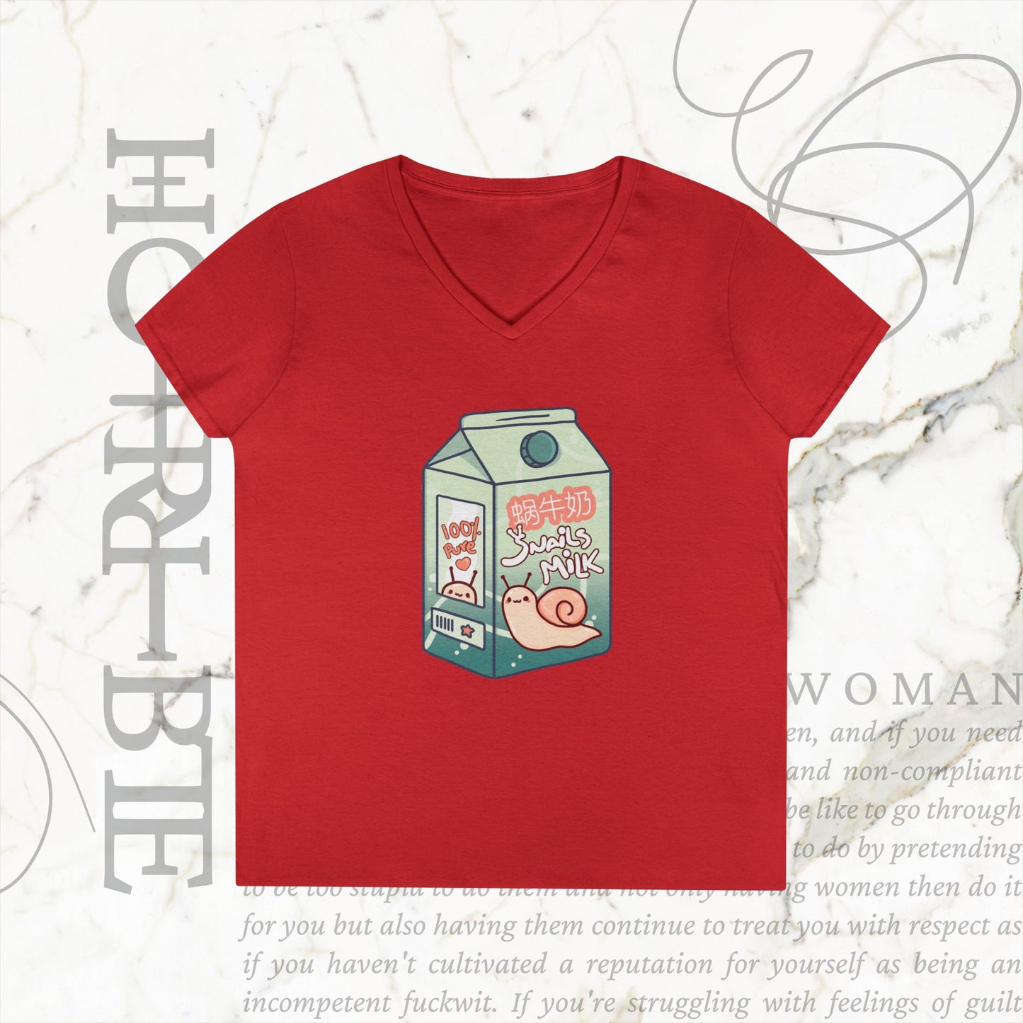 "Snail Milk" - V-Neck T-Shirt