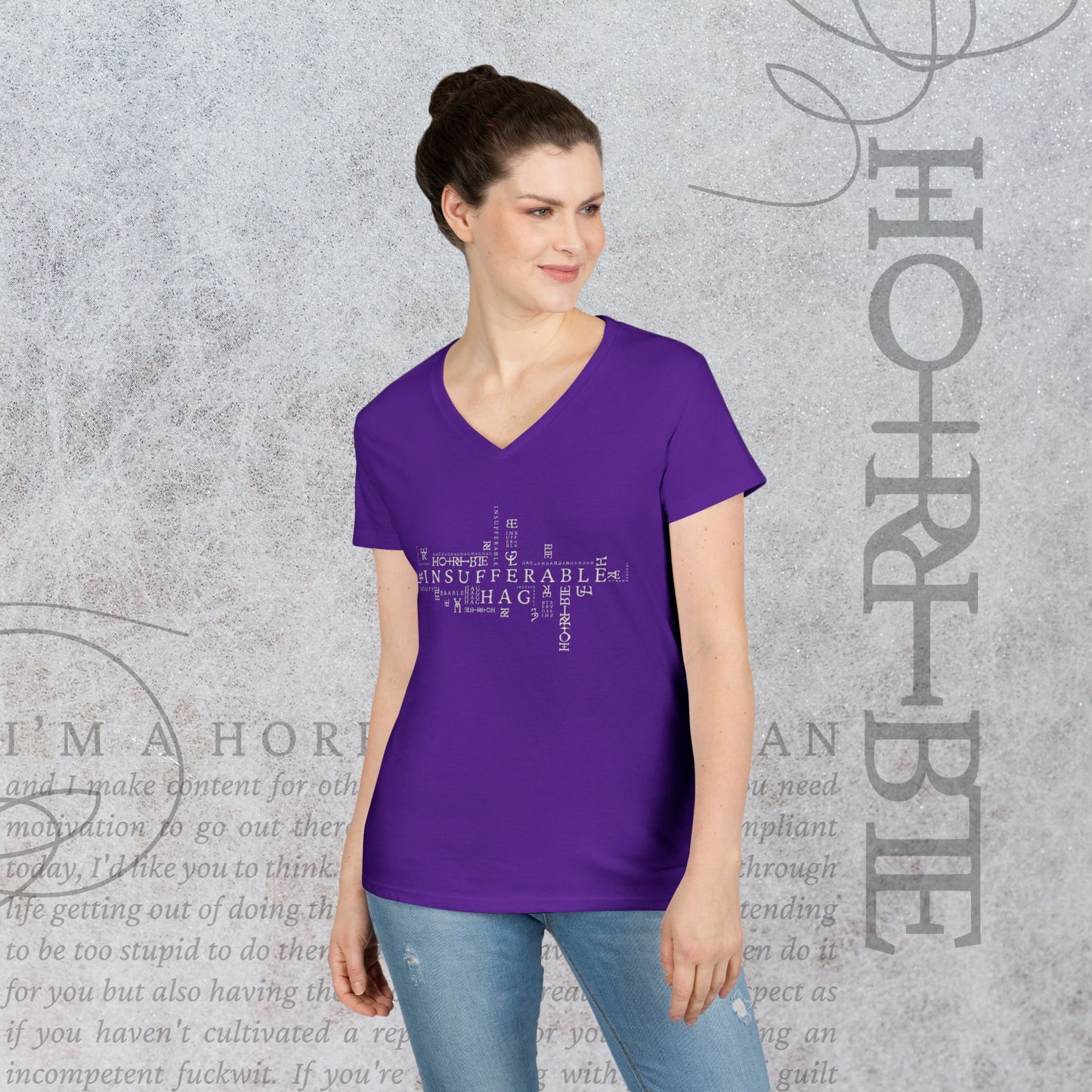 "Insufferable Hag" - V-Neck T-Shirt