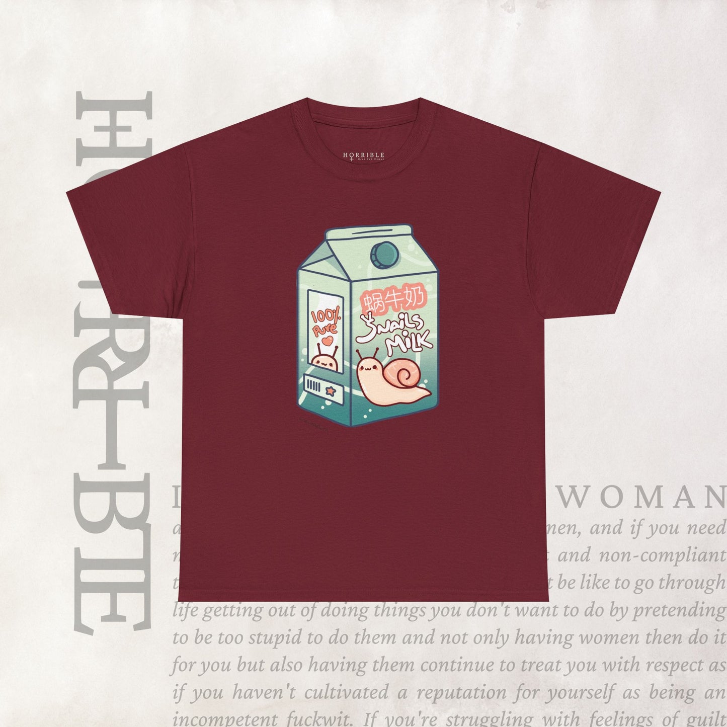 "Snail Milk” - Heavy Cotton Tee