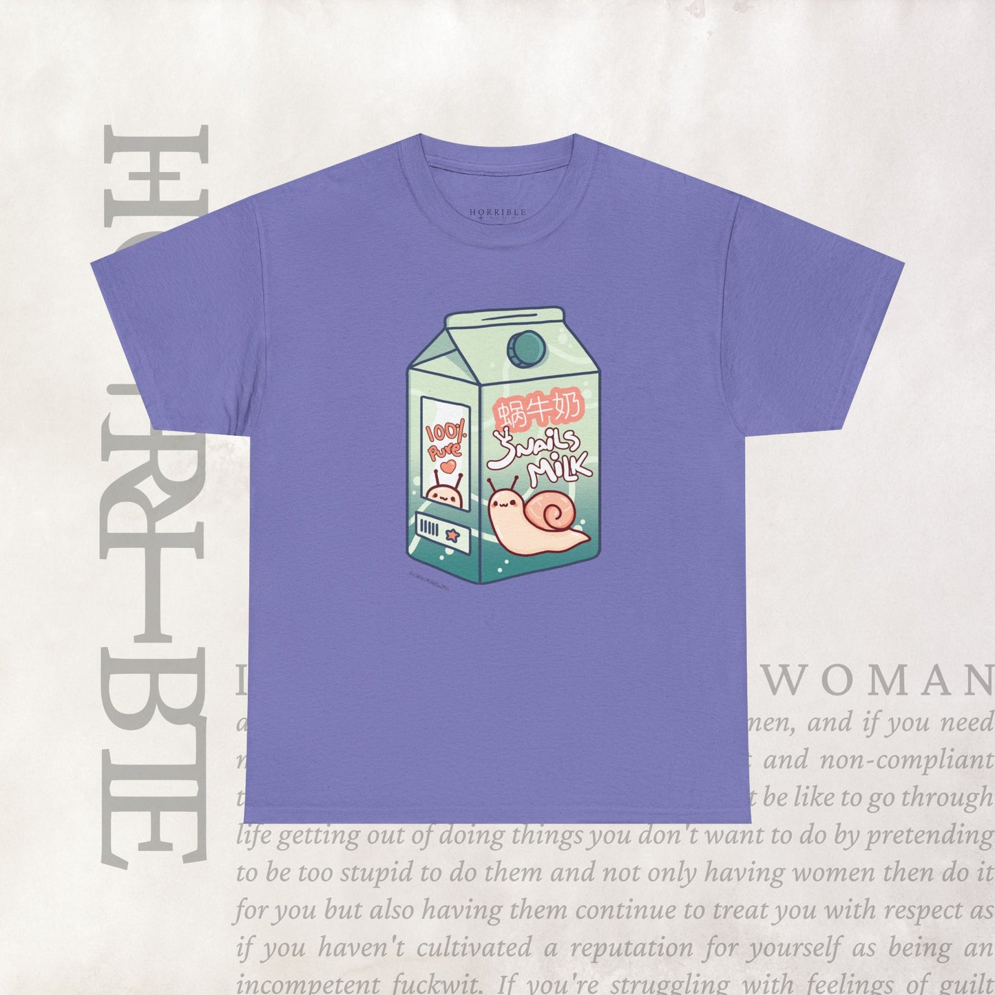 "Snail Milk” - Heavy Cotton Tee