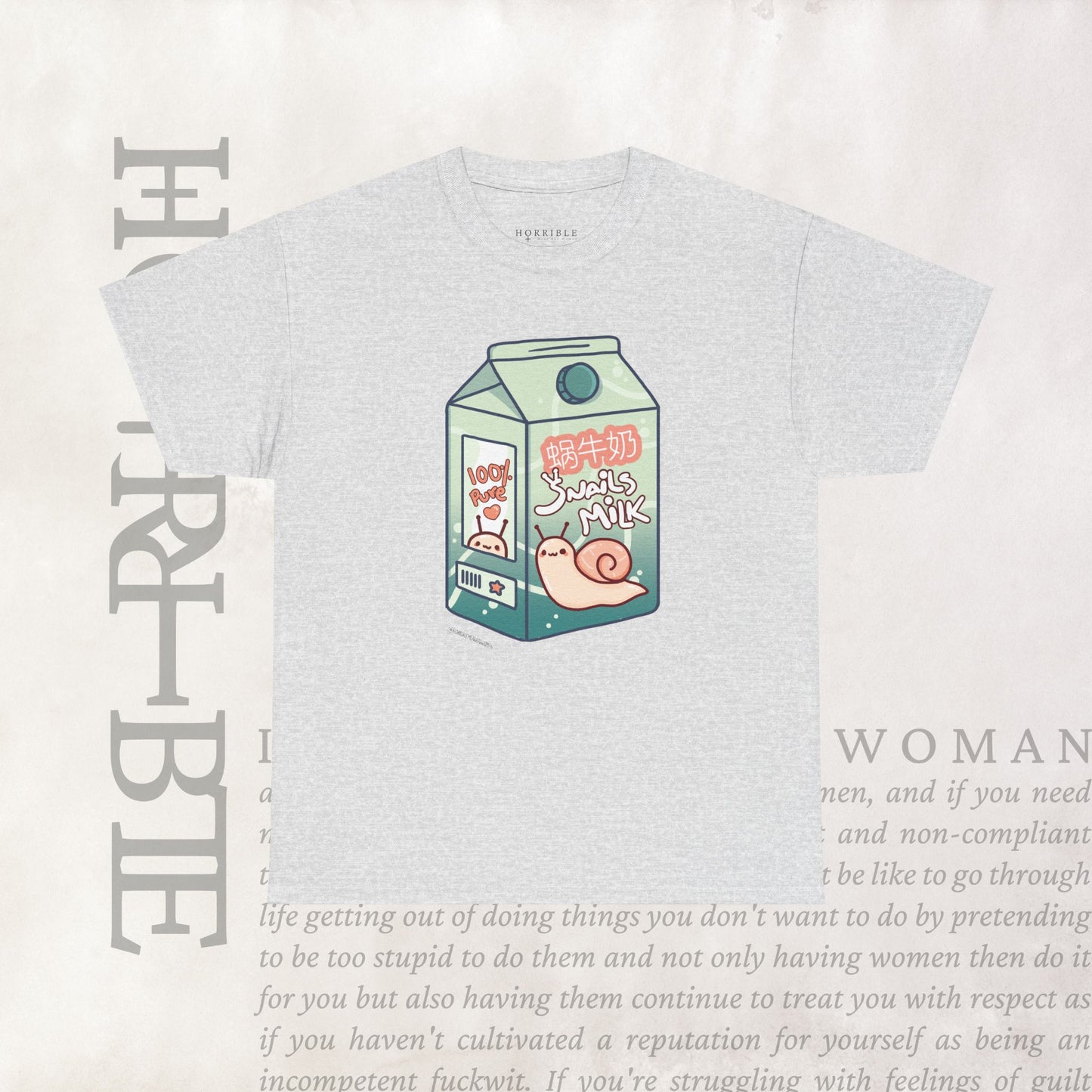 "Snail Milk” - Heavy Cotton Tee