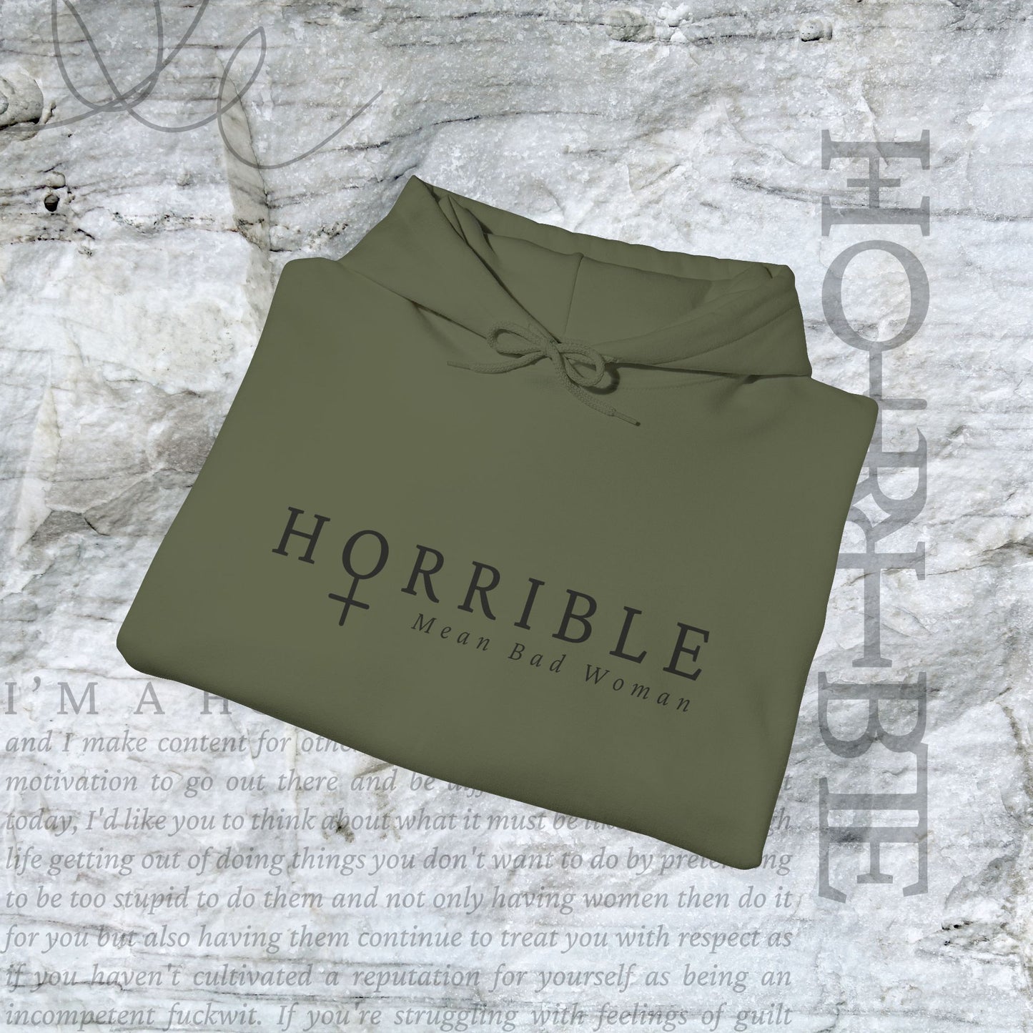 "The Original Horrible Mean Bad Woman” - Cozy Hoodie