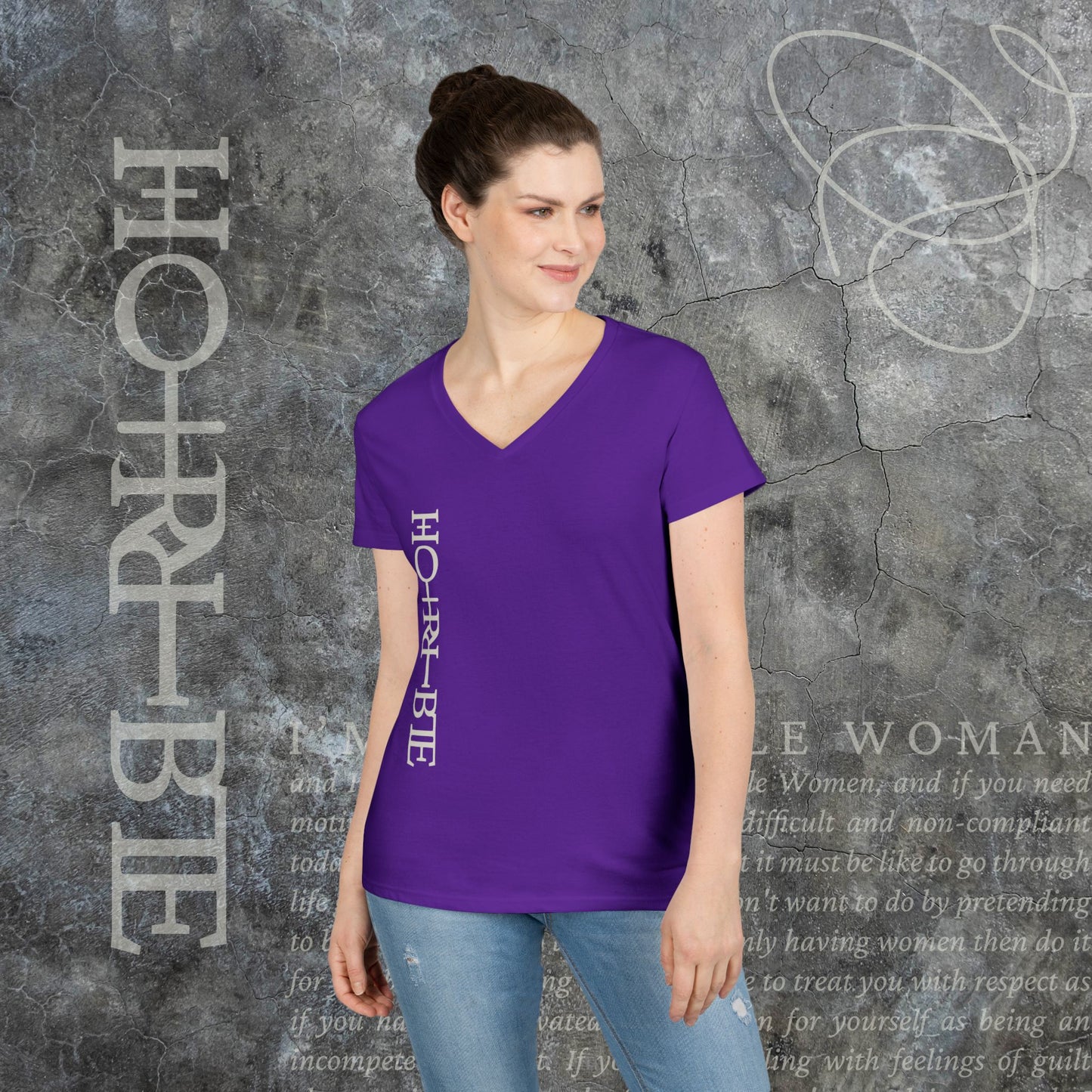 "Cryptically Horrible" - V-Neck T-Shirt