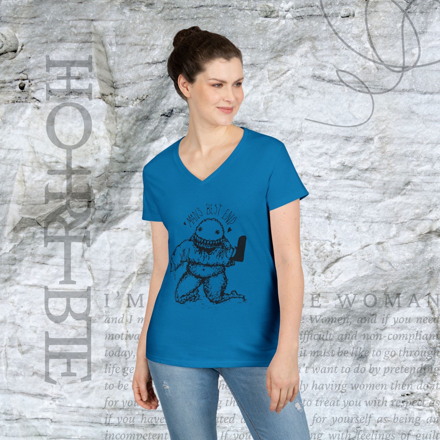 "Man's Best End" - V-Neck T-Shirt