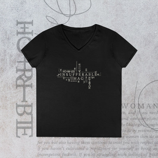 "Insufferable Hag" - V-Neck T-Shirt