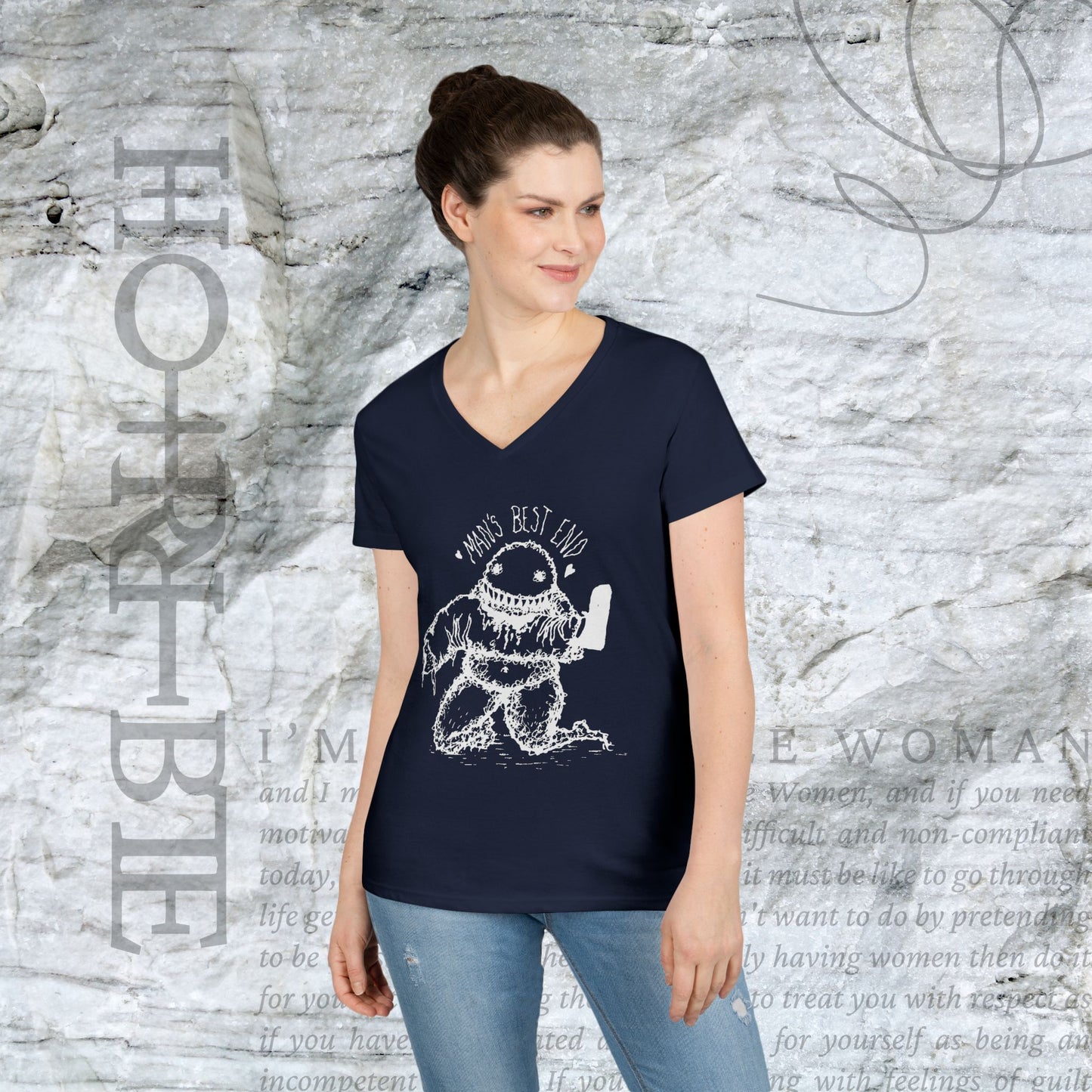 "Man's Best End" - V-Neck T-Shirt