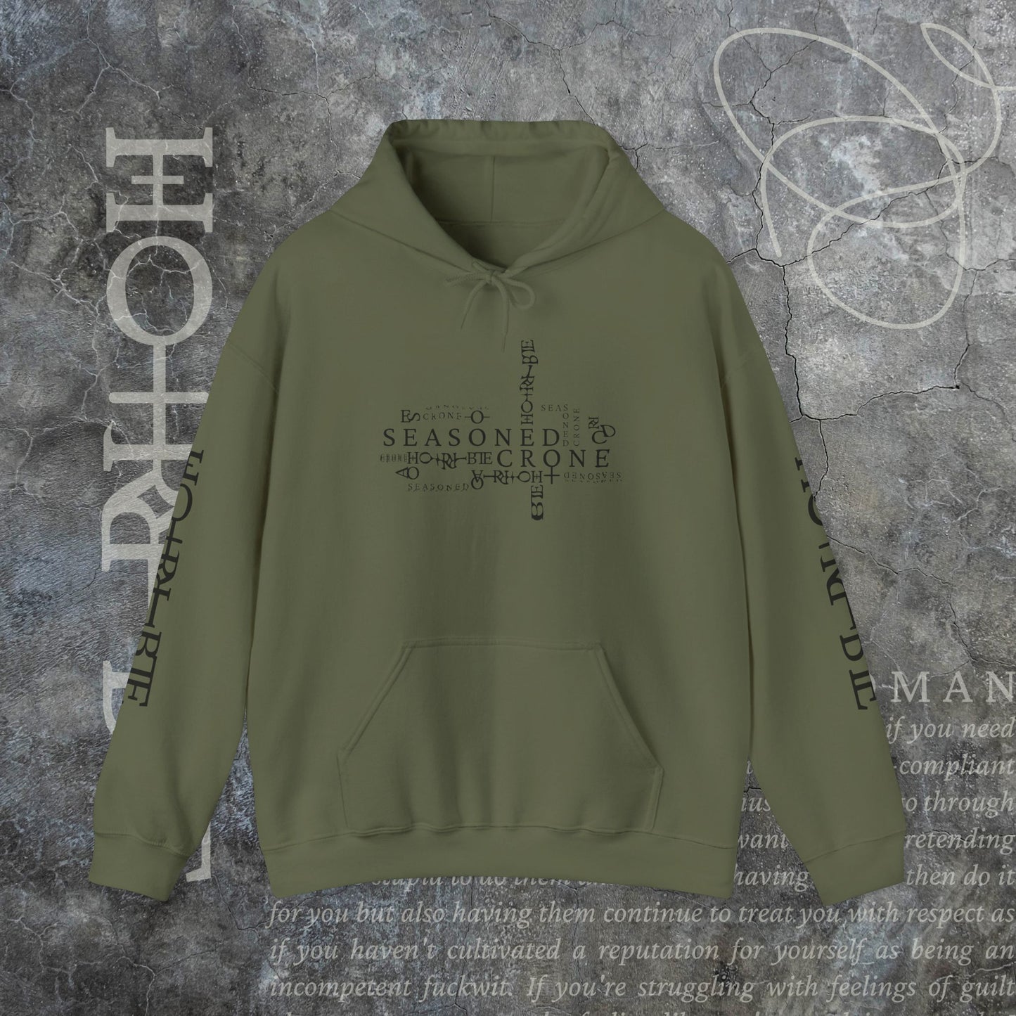 “Seasoned Crone" - Cozy Hoodie