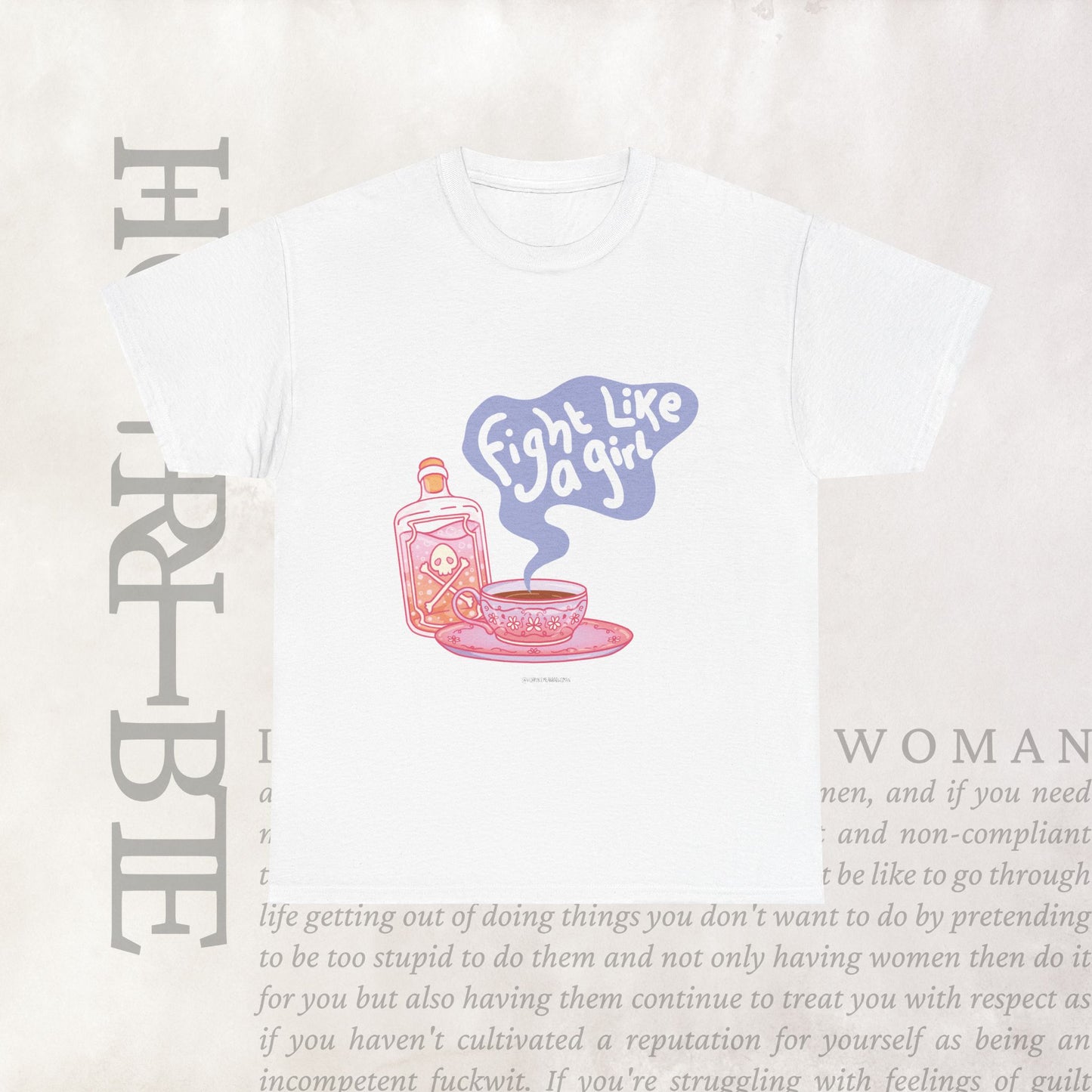 "Fight Like a Girl" - Heavy Cotton Tee