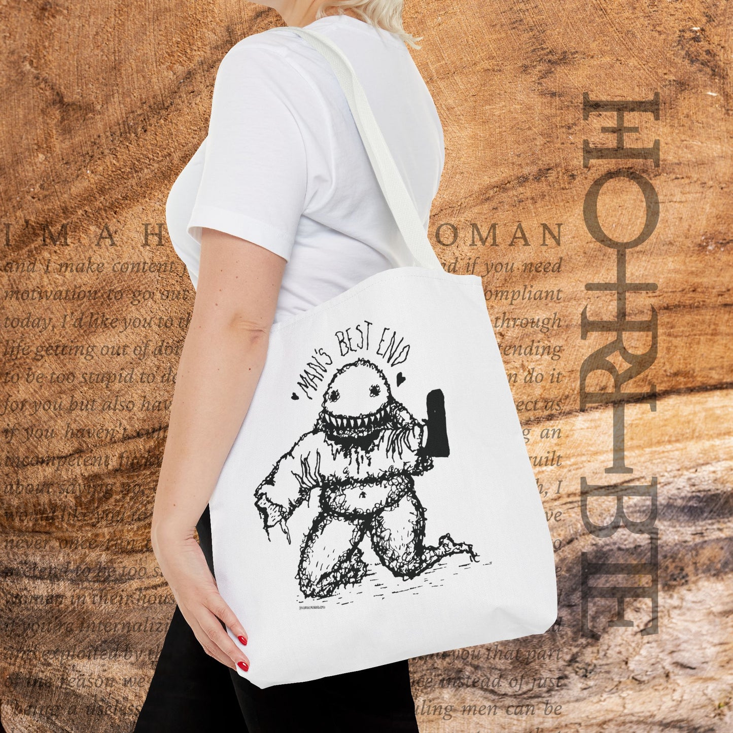 “Man’s Best End” - White Tote Bag