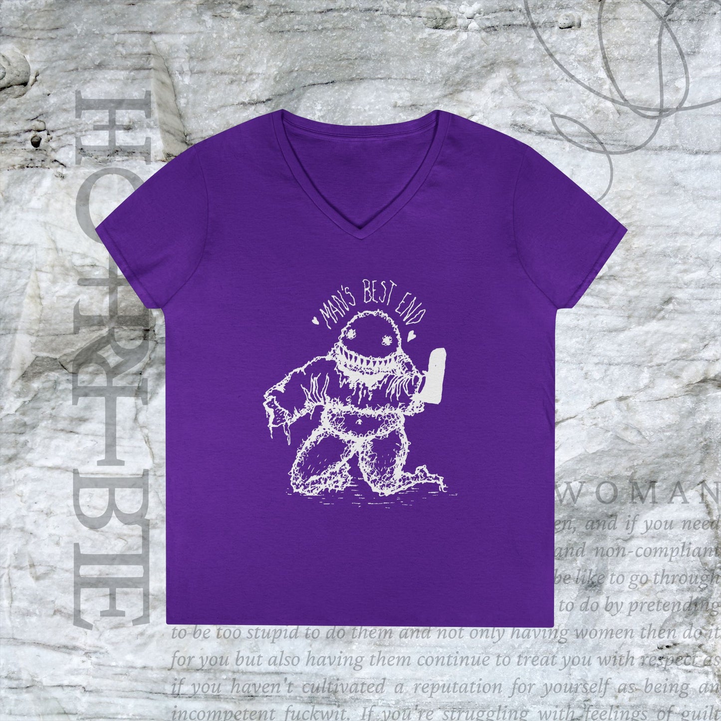 "Man's Best End" - V-Neck T-Shirt