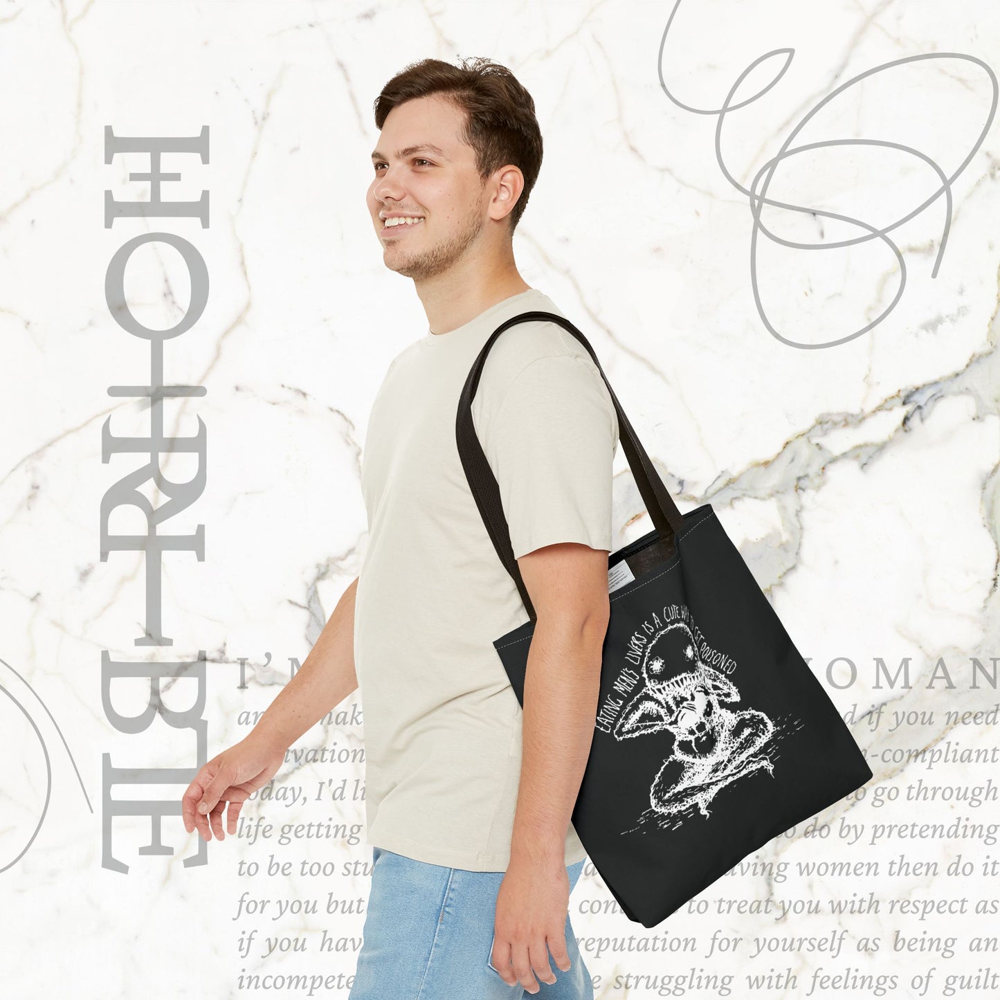 "A Cute Way To Get Poisoned” - Black Tote Bag