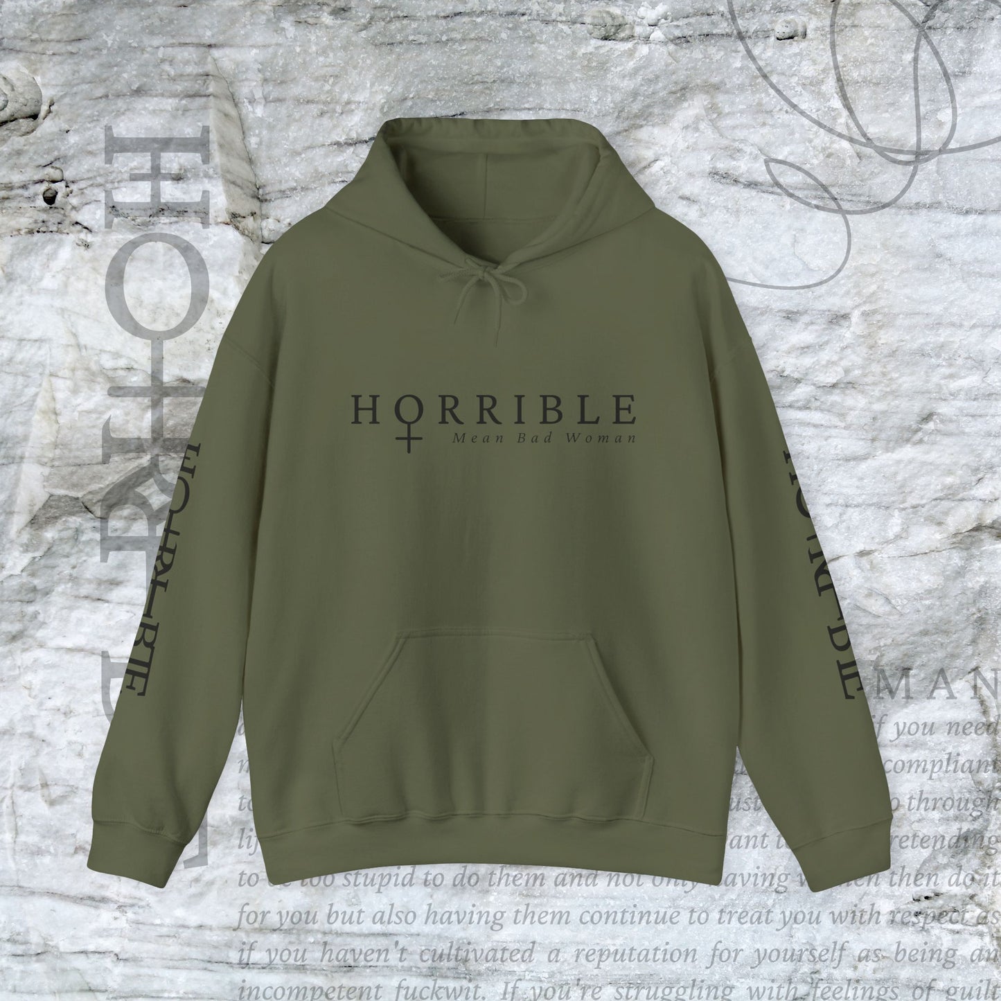 "The Original Horrible Mean Bad Woman” - Cozy Hoodie