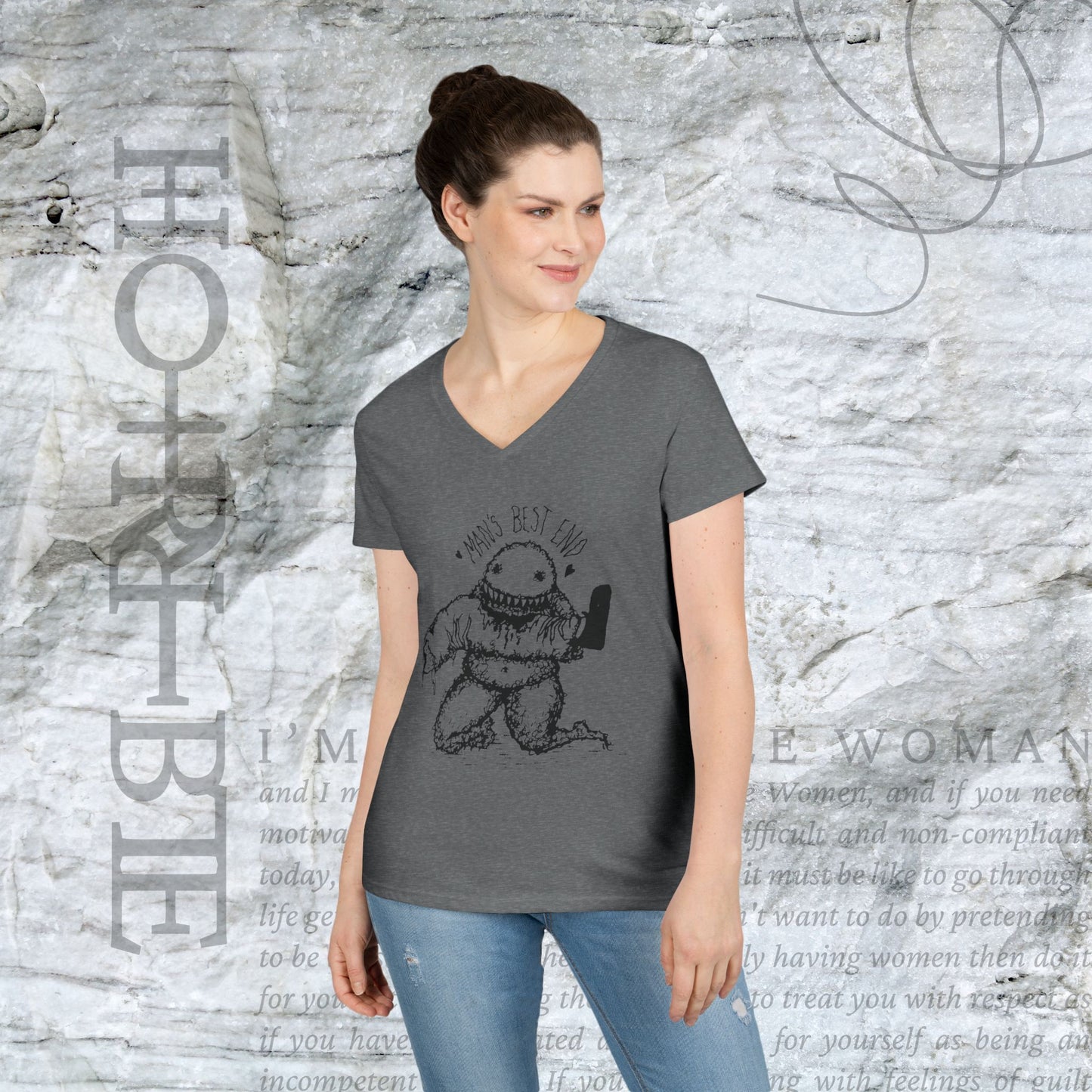 "Man's Best End" - V-Neck T-Shirt