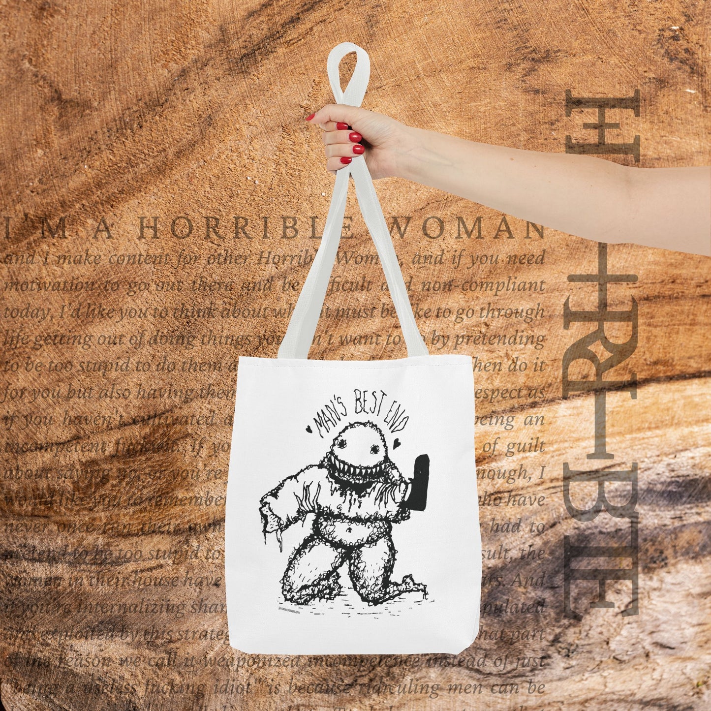 “Man’s Best End” - White Tote Bag