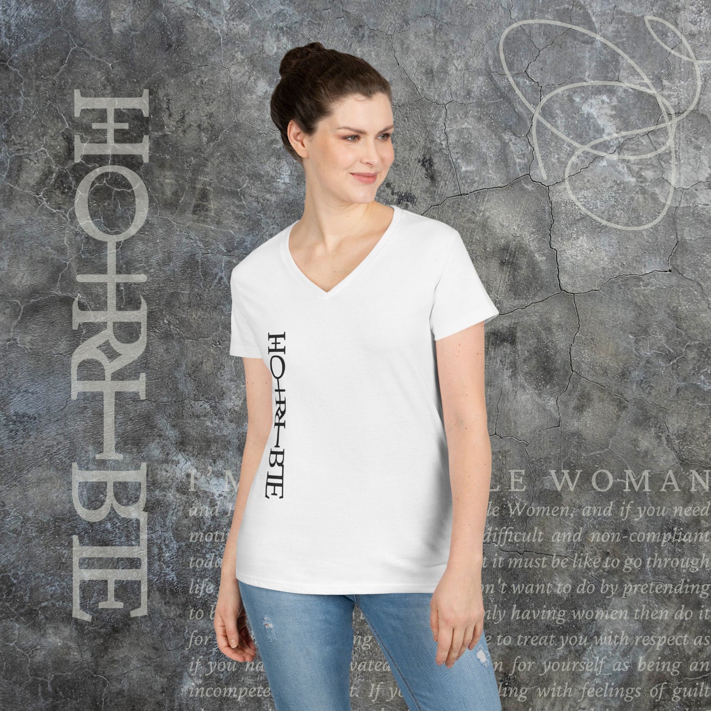 "Cryptically Horrible" - V-Neck T-Shirt