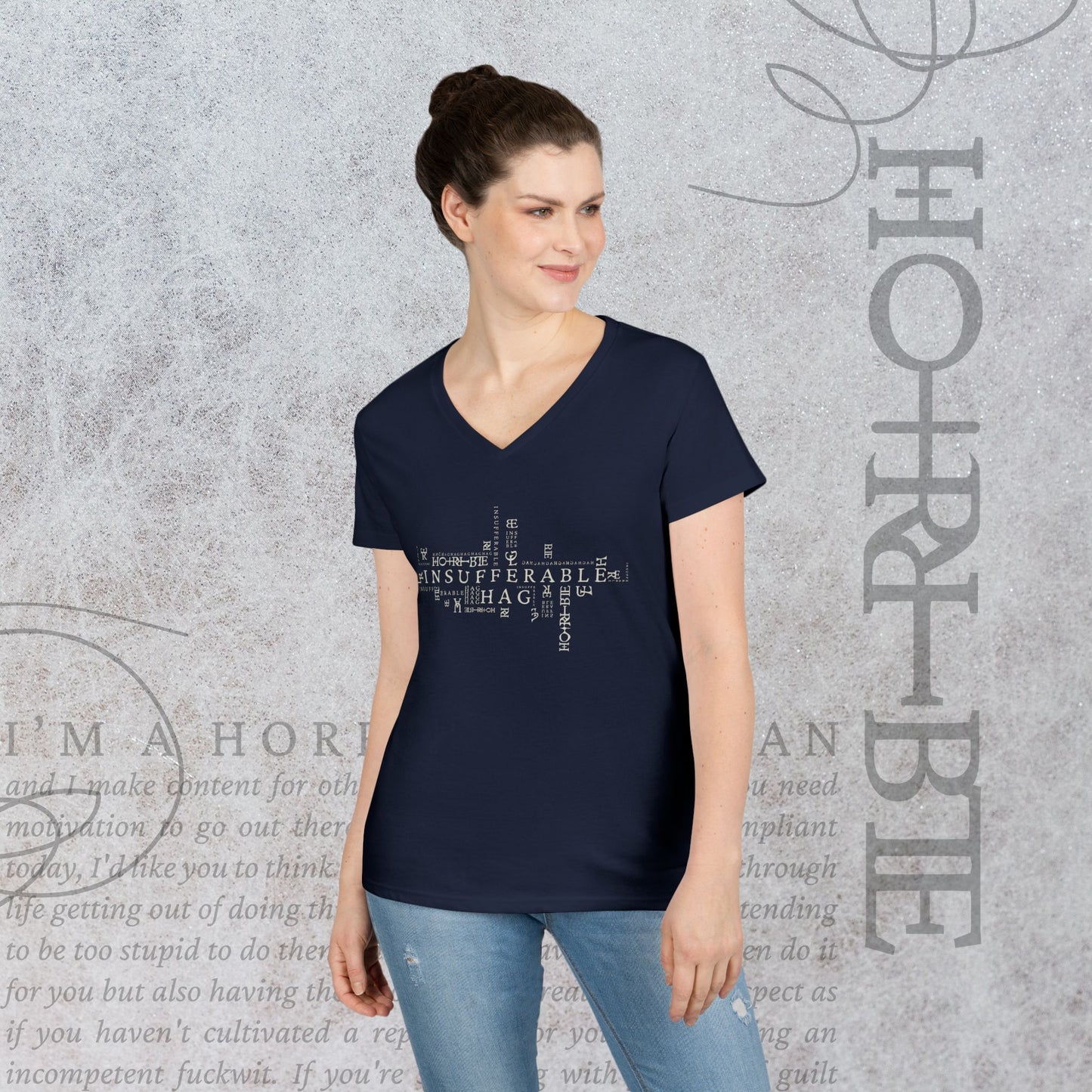 "Insufferable Hag" - V-Neck T-Shirt