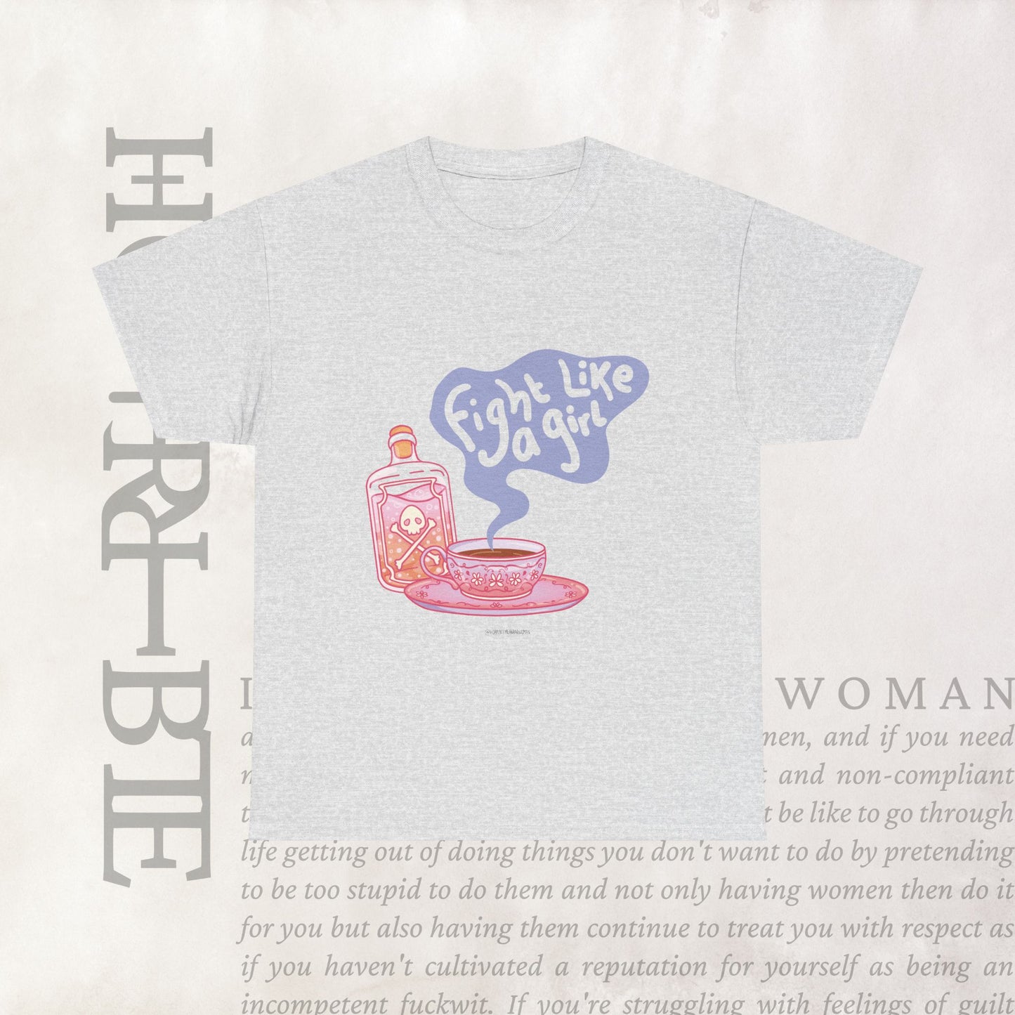 "Fight Like a Girl" - Heavy Cotton Tee