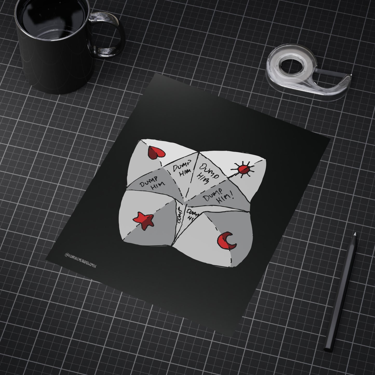 "Dump Him Chatterbox" - Art Print