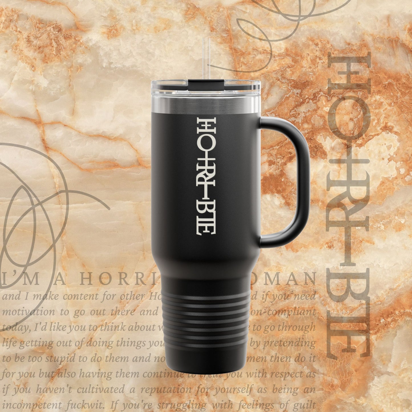 "Cryptically Horrible" - Insulated Travel Mug