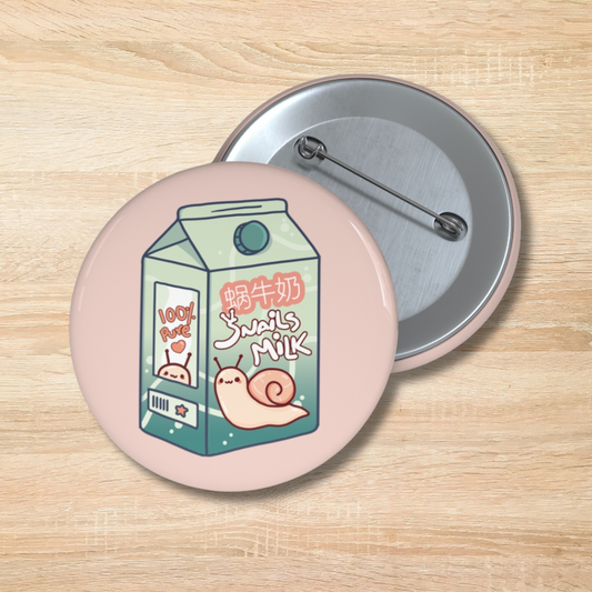 "Snail Milk" - Button Pin